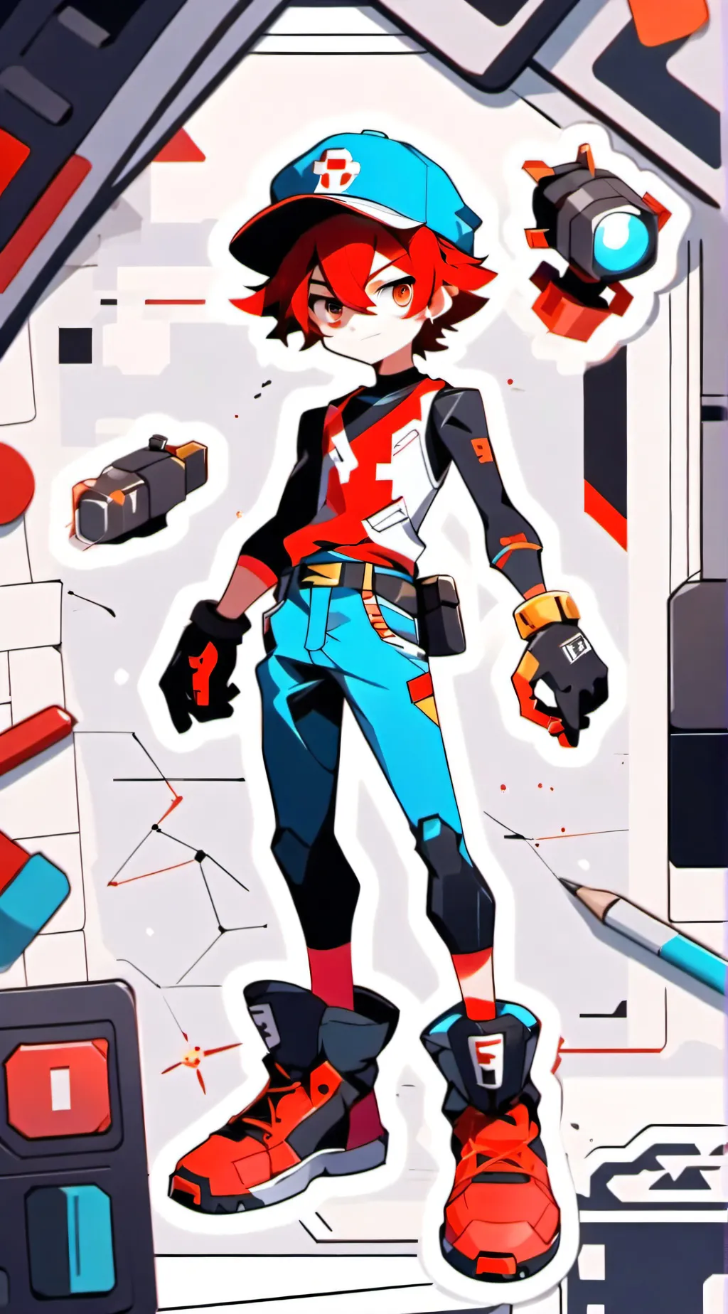 ai character: Red Guy background