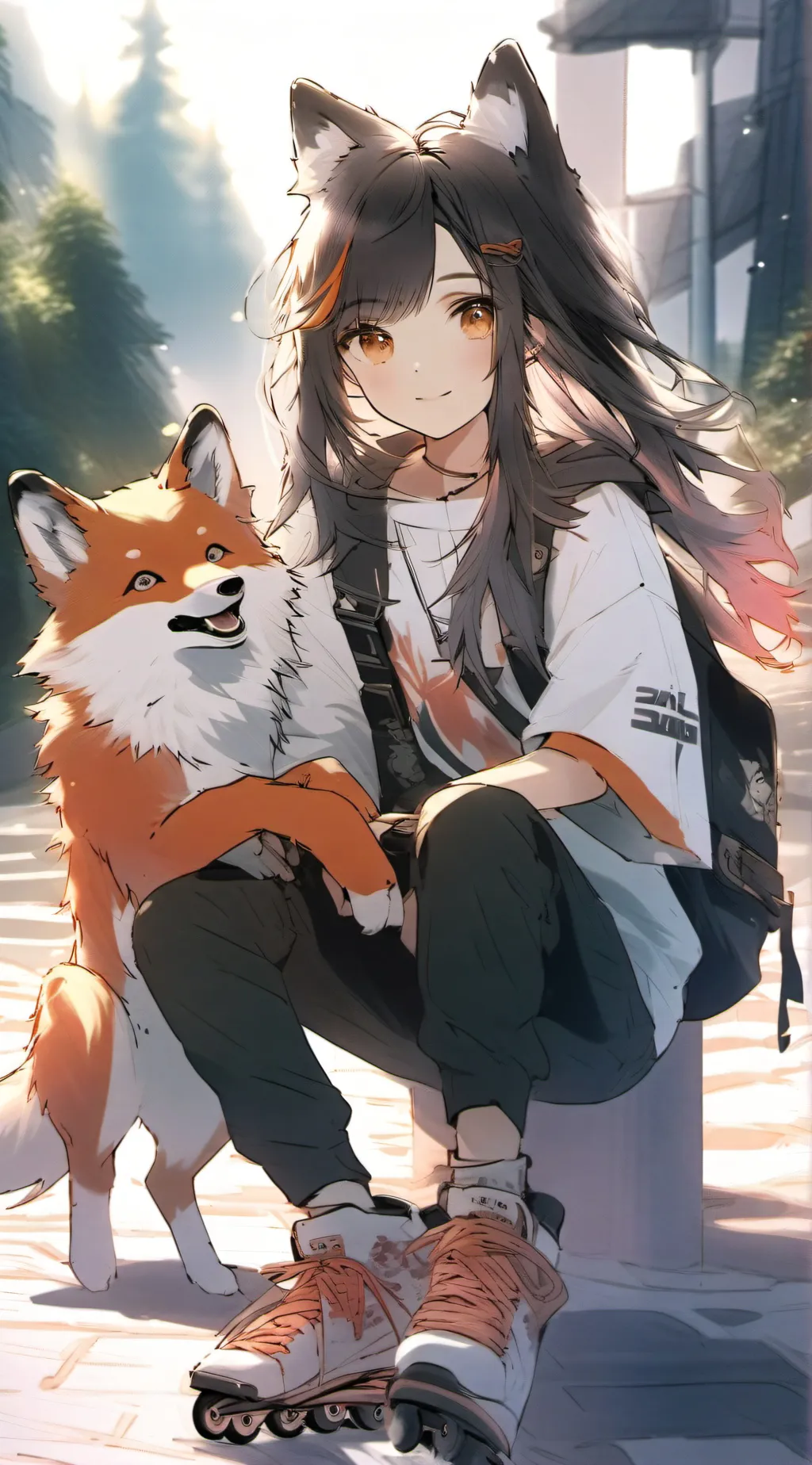 ai character:  Lila fox🦊 background