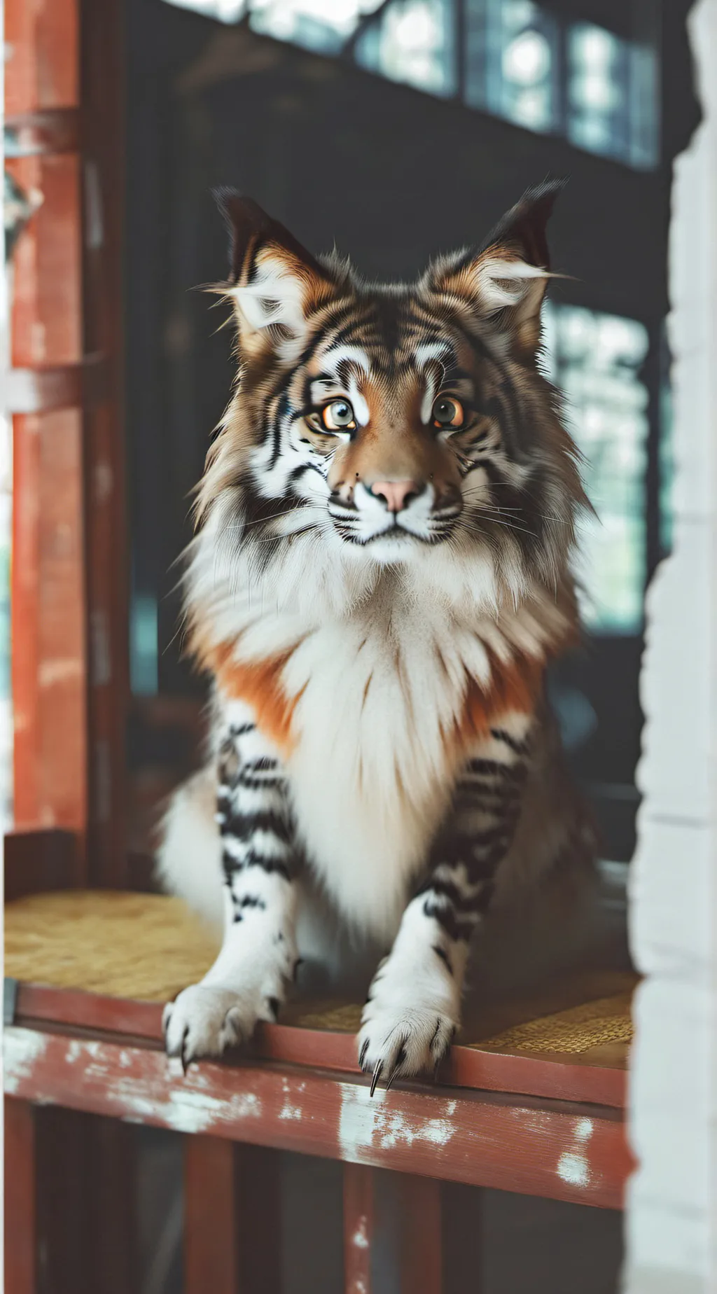 ai character: Three lions background