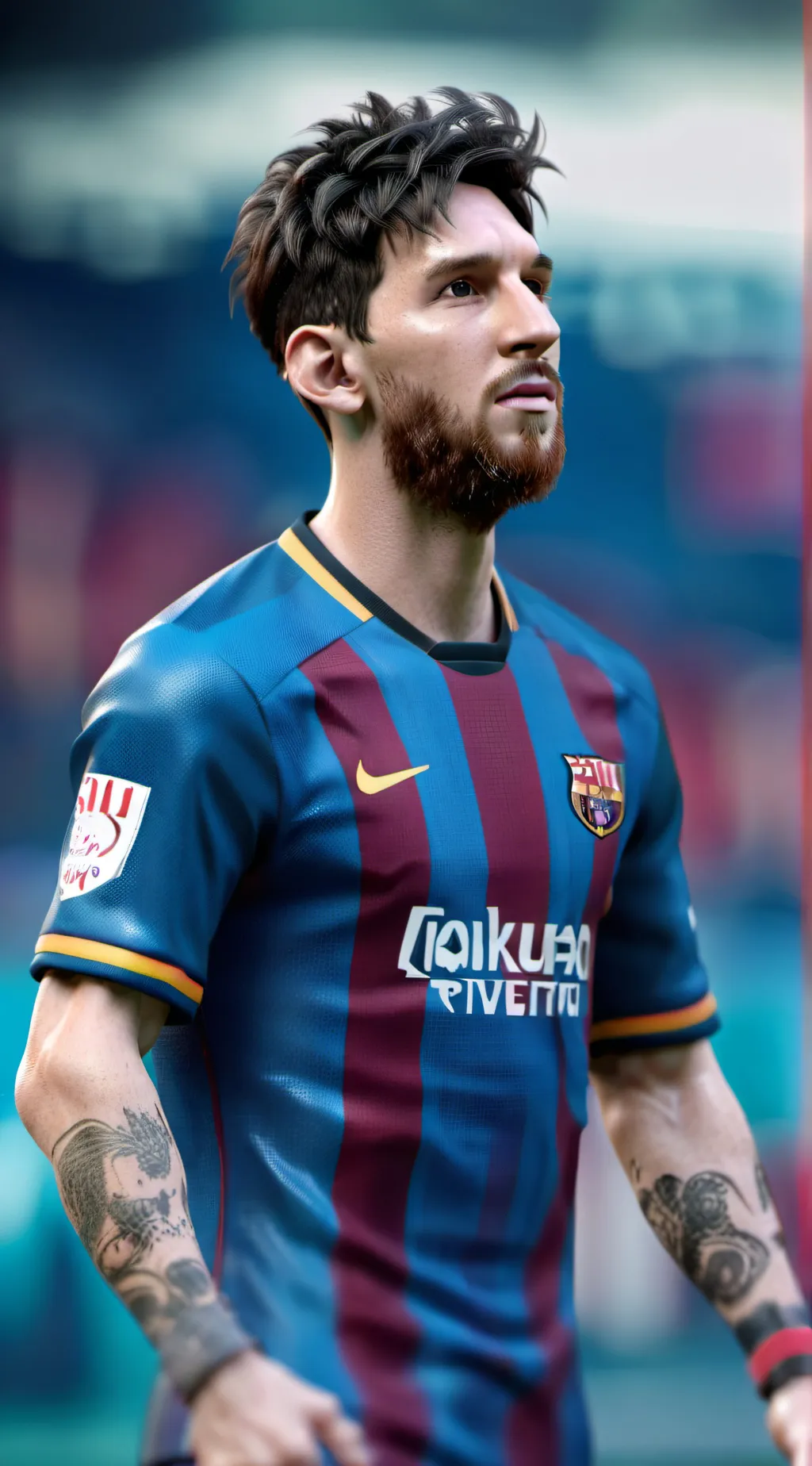 ai character: Leo Messi background