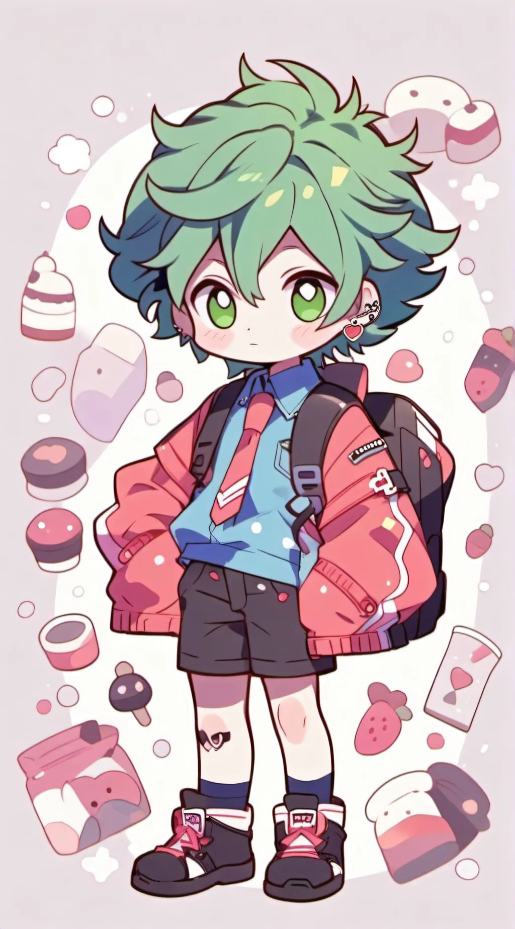 ai character: Sad deku 😔 background