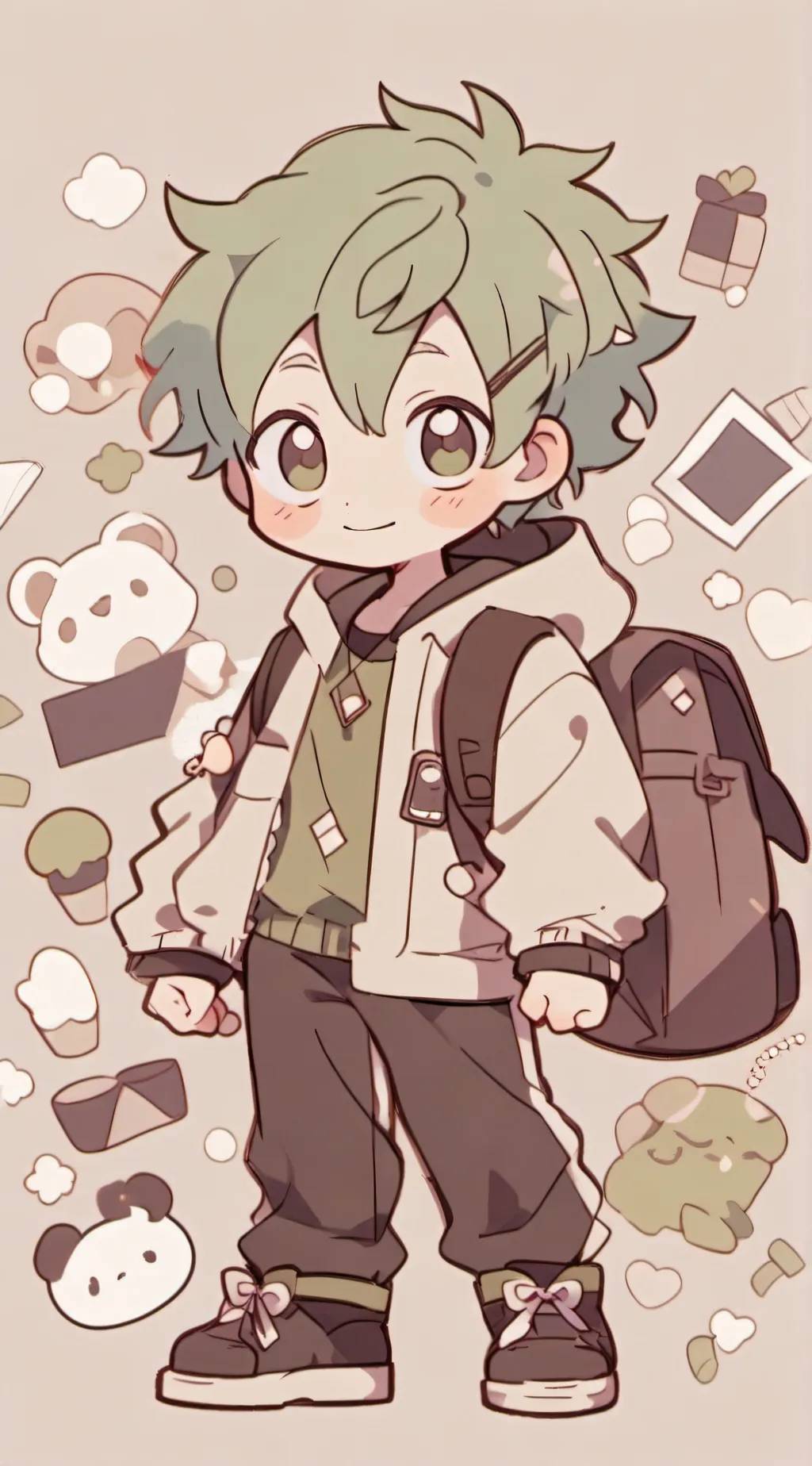 ai character: The kid of mha background