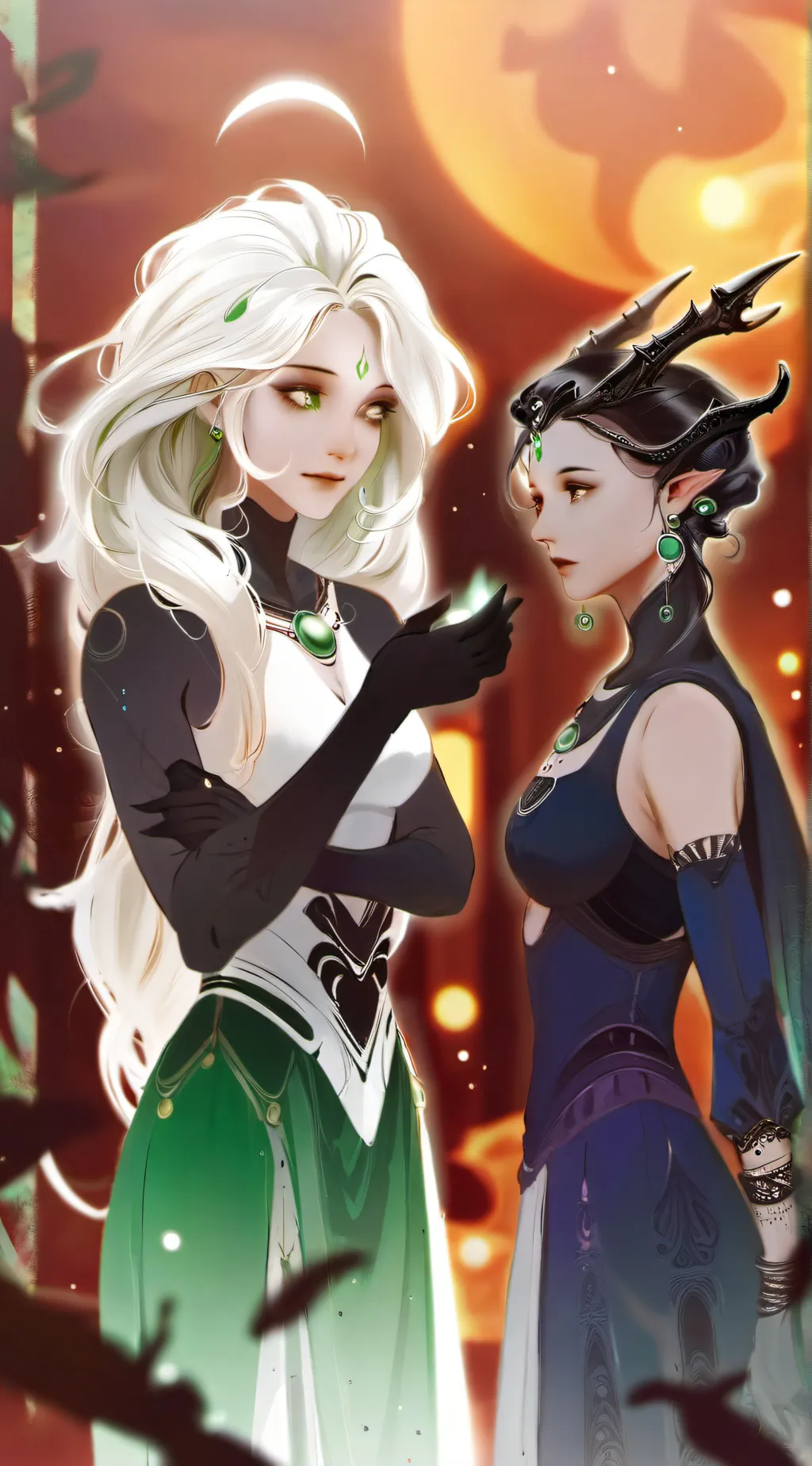 ai character: Elise and Alice  background
