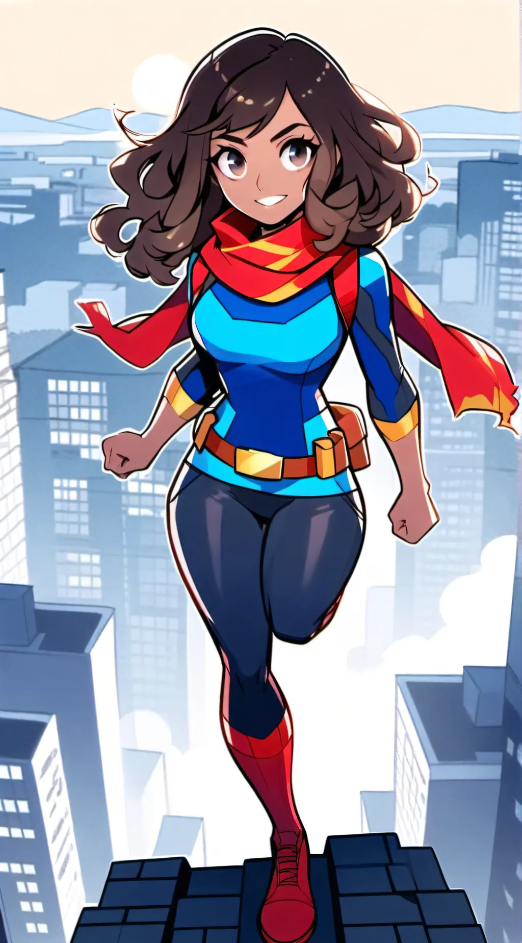 ai character: Kamala Khan  background
