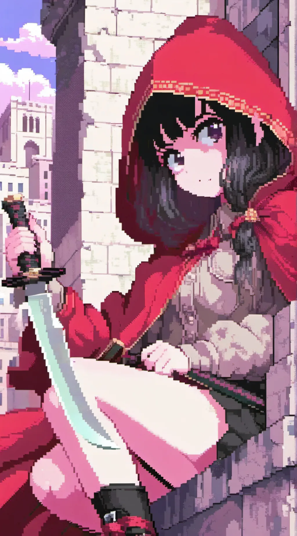 ai character: Red background