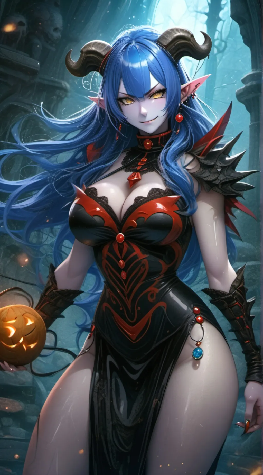 ai character: Cerise background
