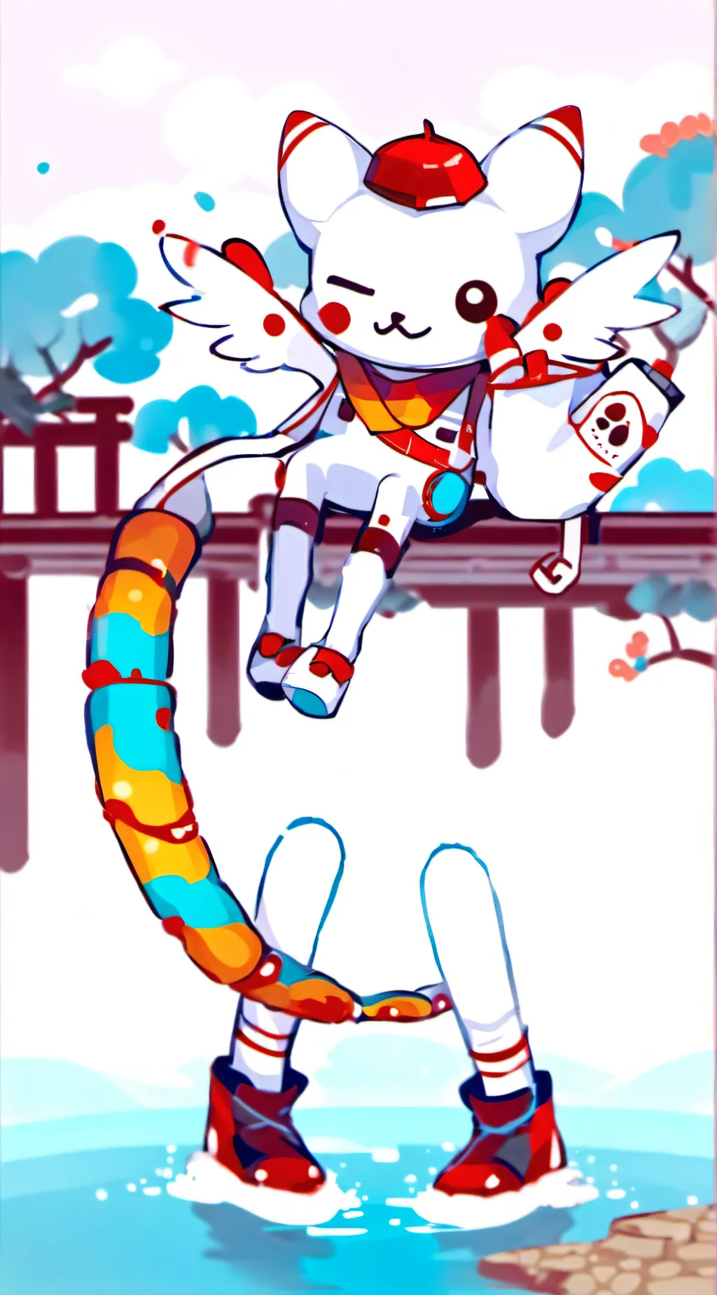 ai character: Shrimpo background