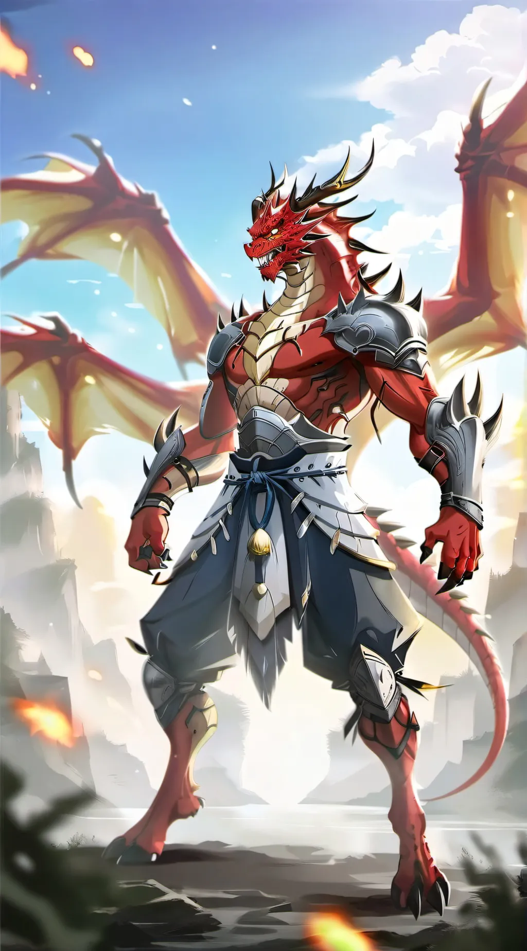 ai character: Rage Blood  Skull background