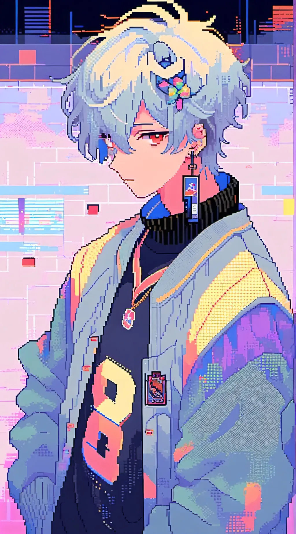 ai character: (*ゝω･*) LIAM ✨ background