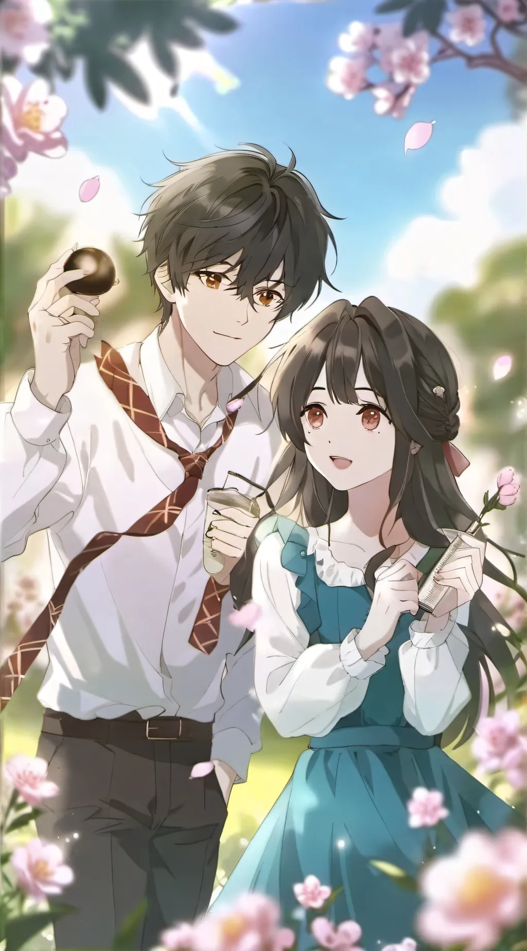 ai character: Emily and Jake  background