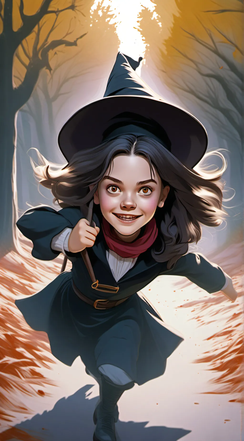 ai character: Enid nightshade  background