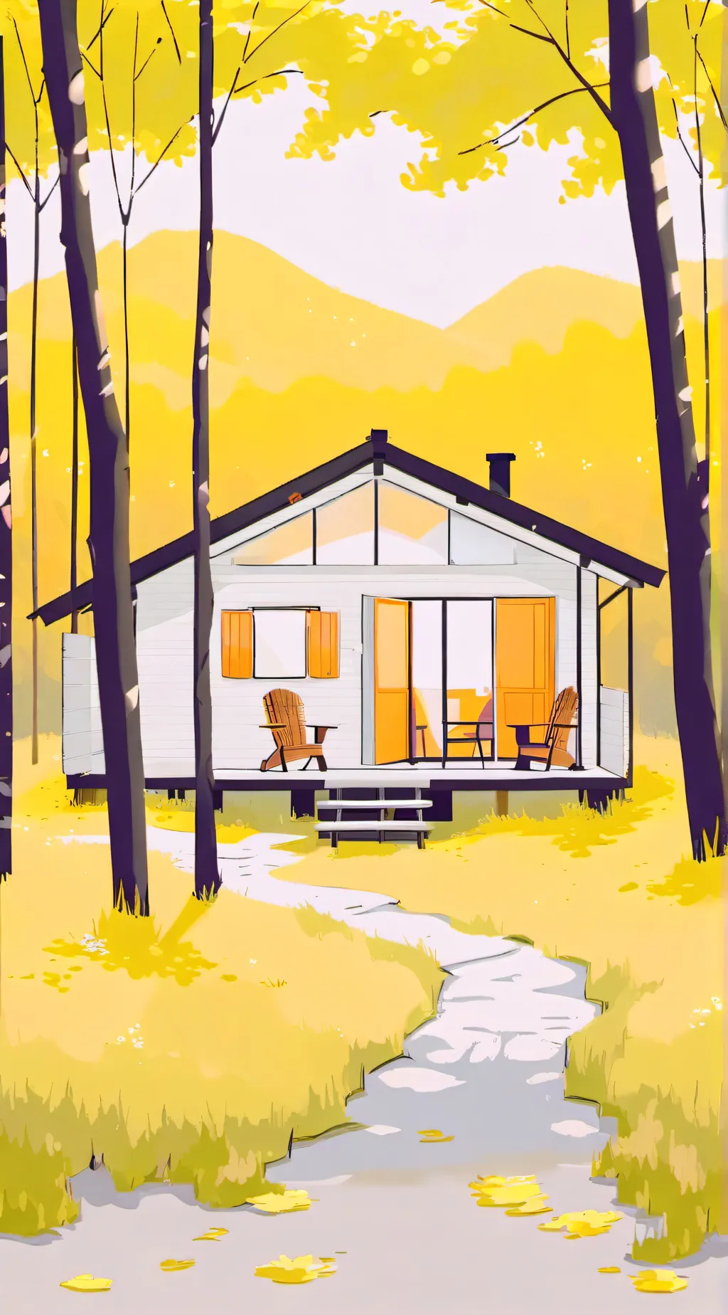 ai character: Md cabin background