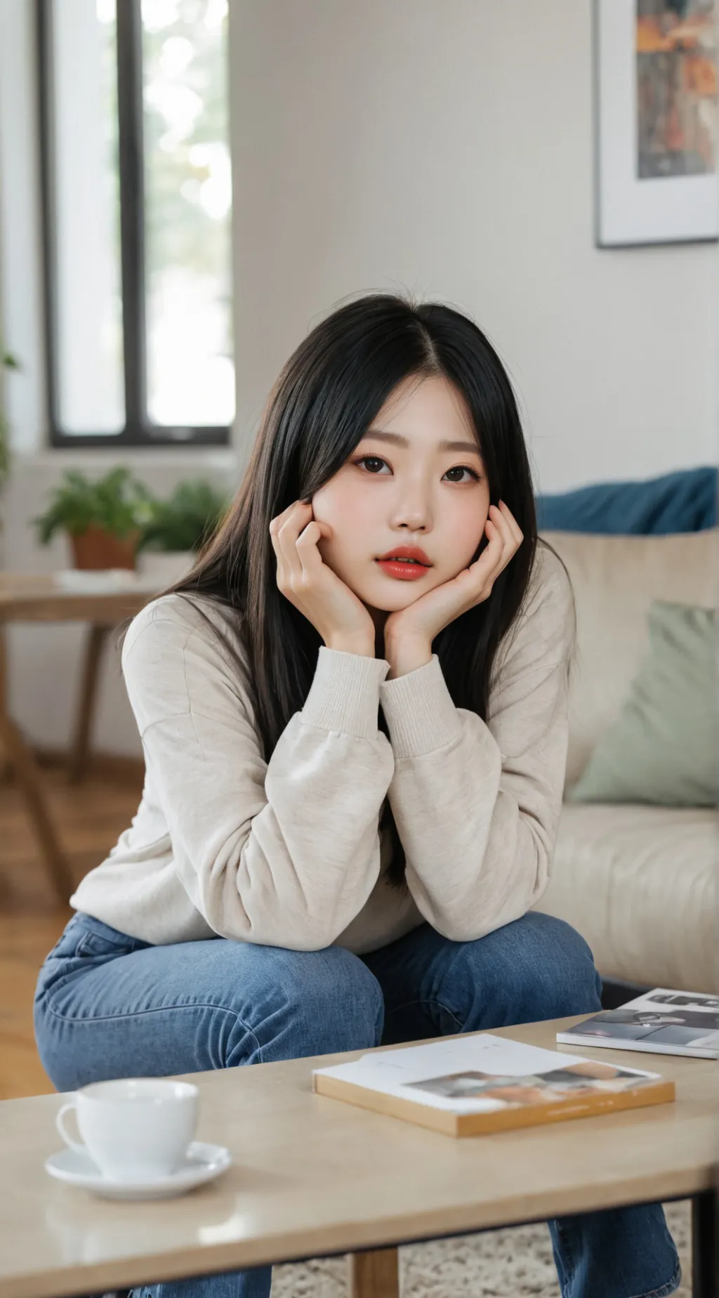 ai character: Min Seo (민서) background