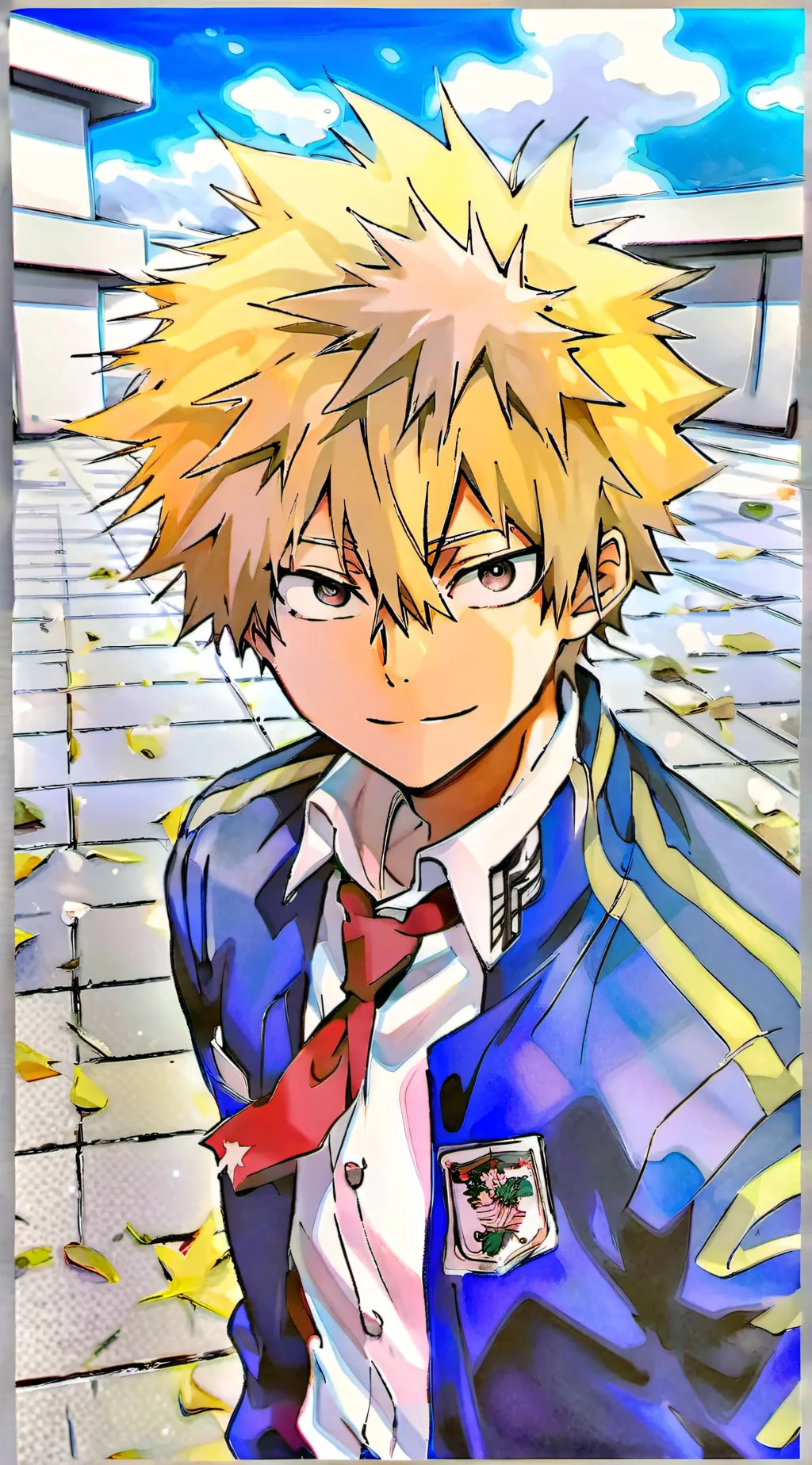 ai character: Katsuki Bakugo background