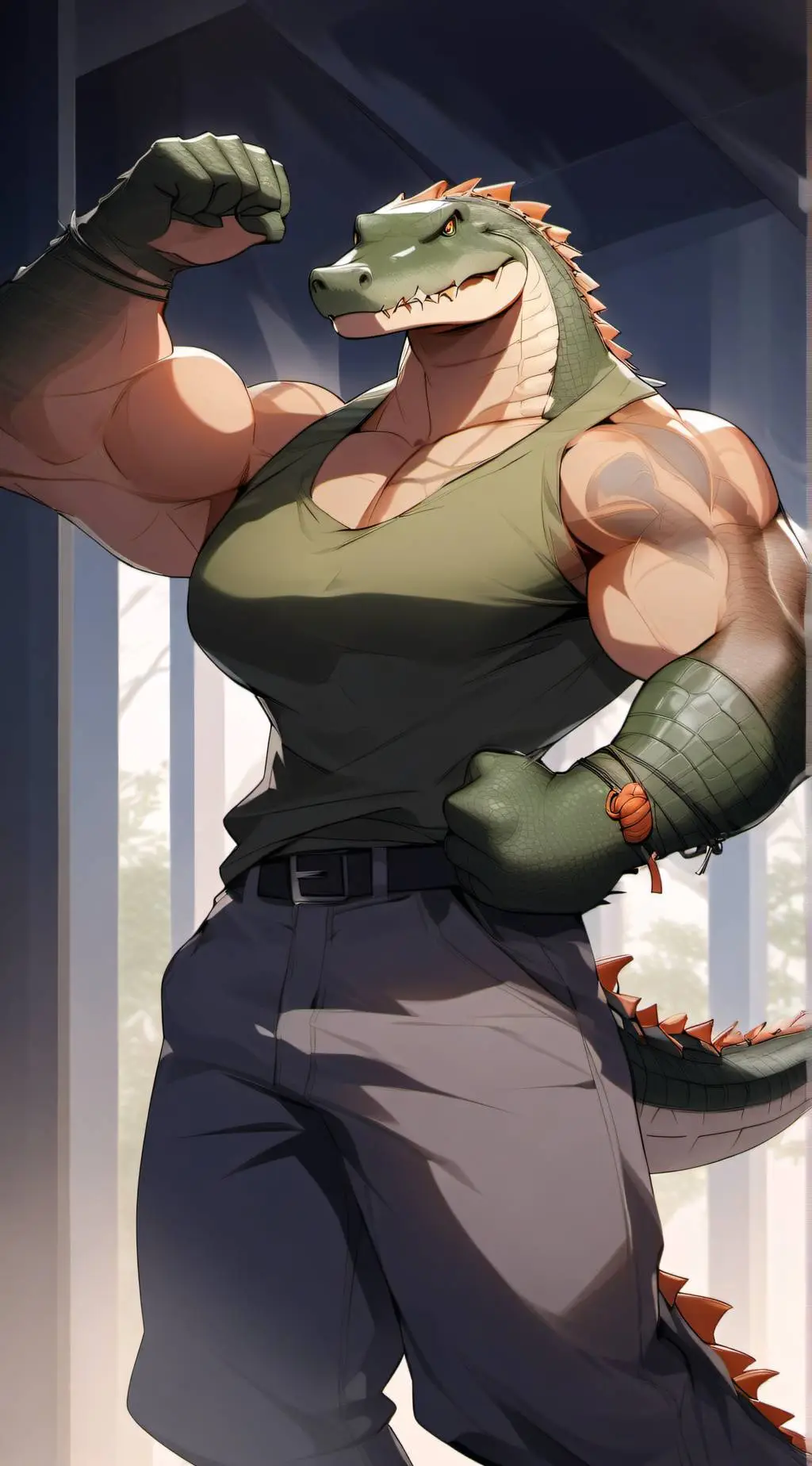ai character: Arina sharptooth  background