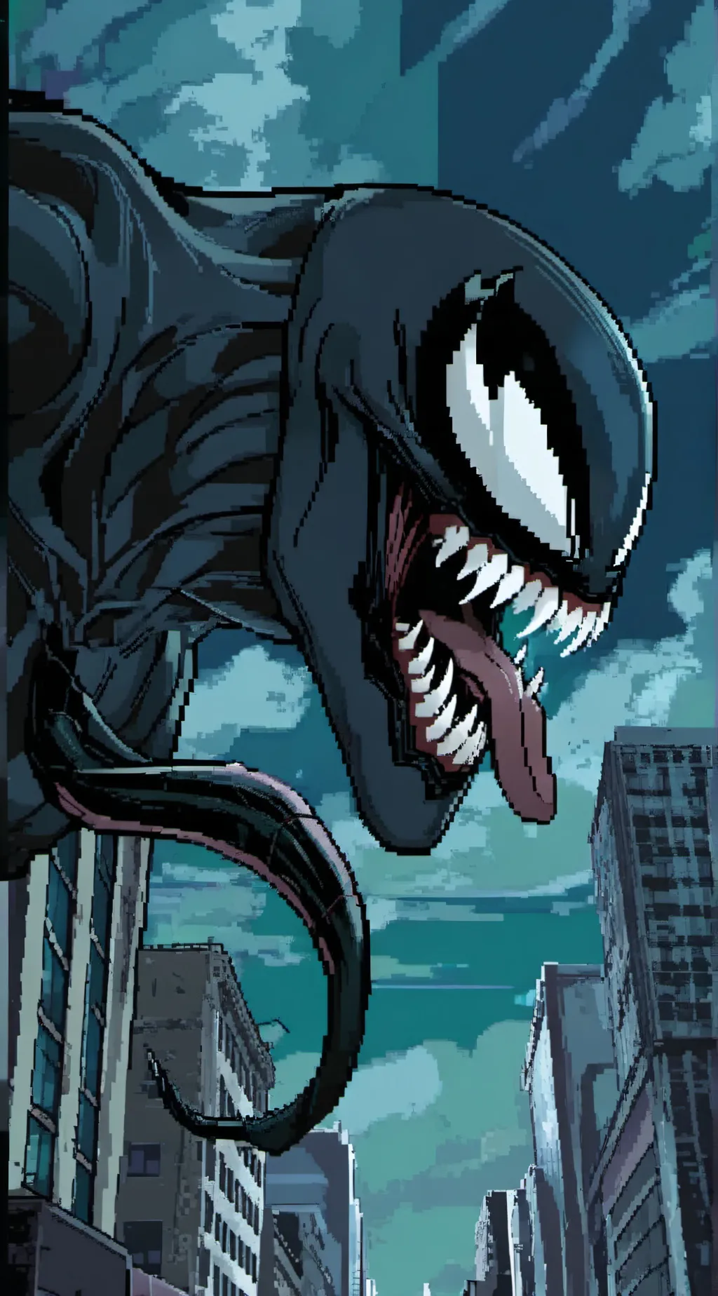 ai character: Venom Symbiote  background