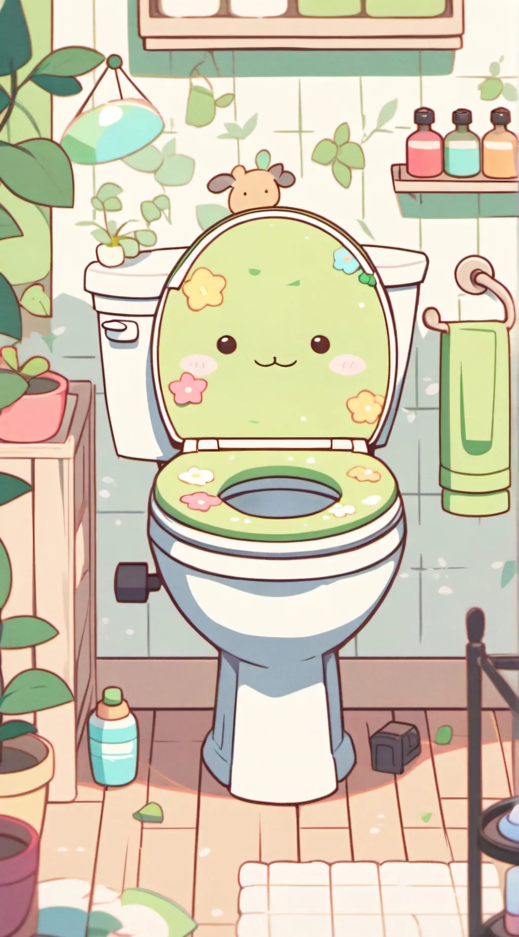 ai character: Toilet  background