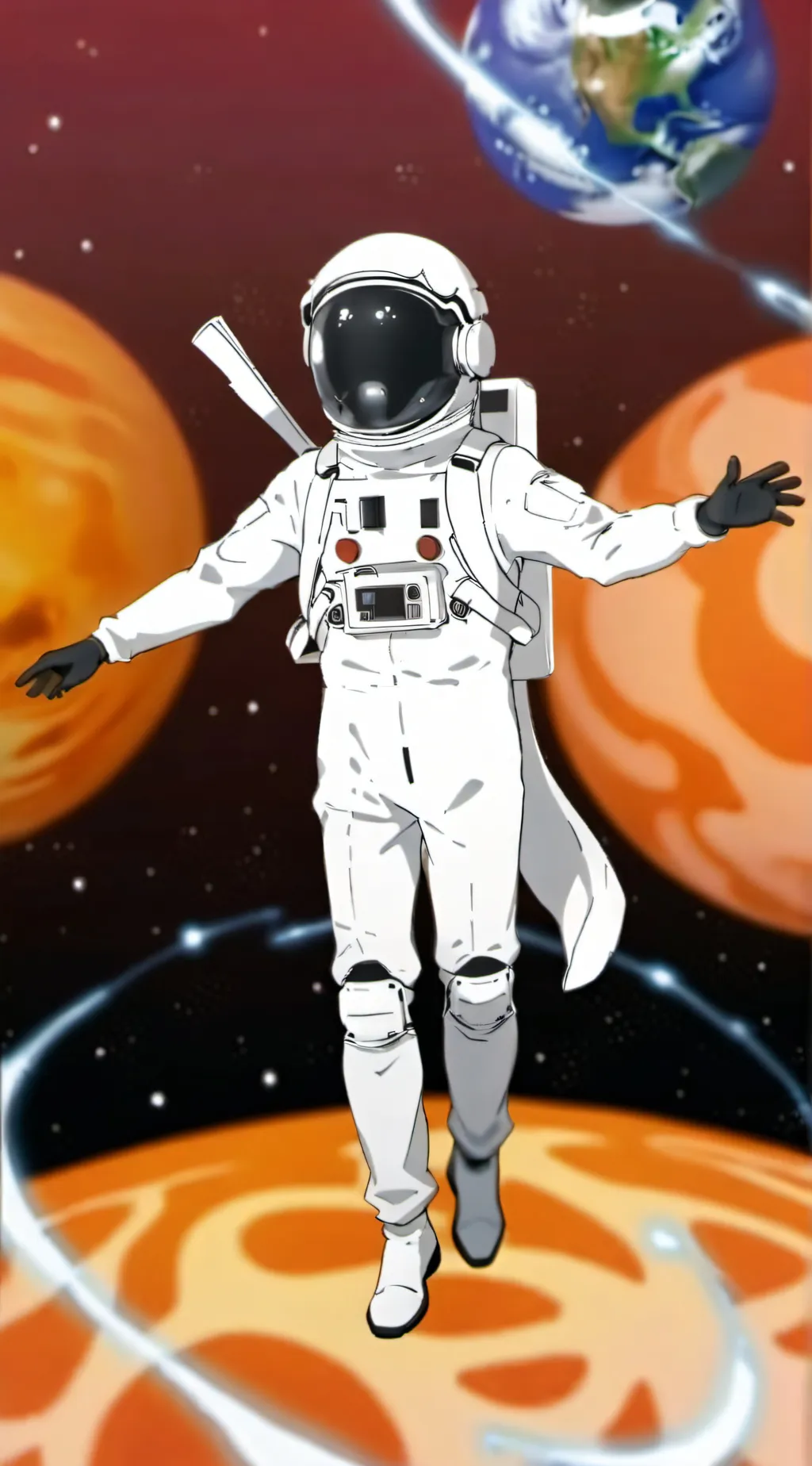 ai character: planet balls? background