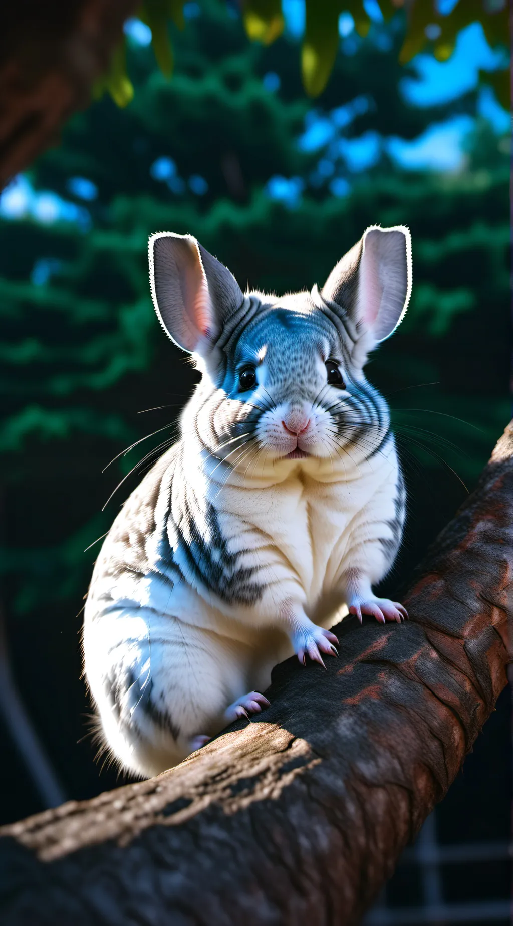 ai character: Fat chinchilla  background