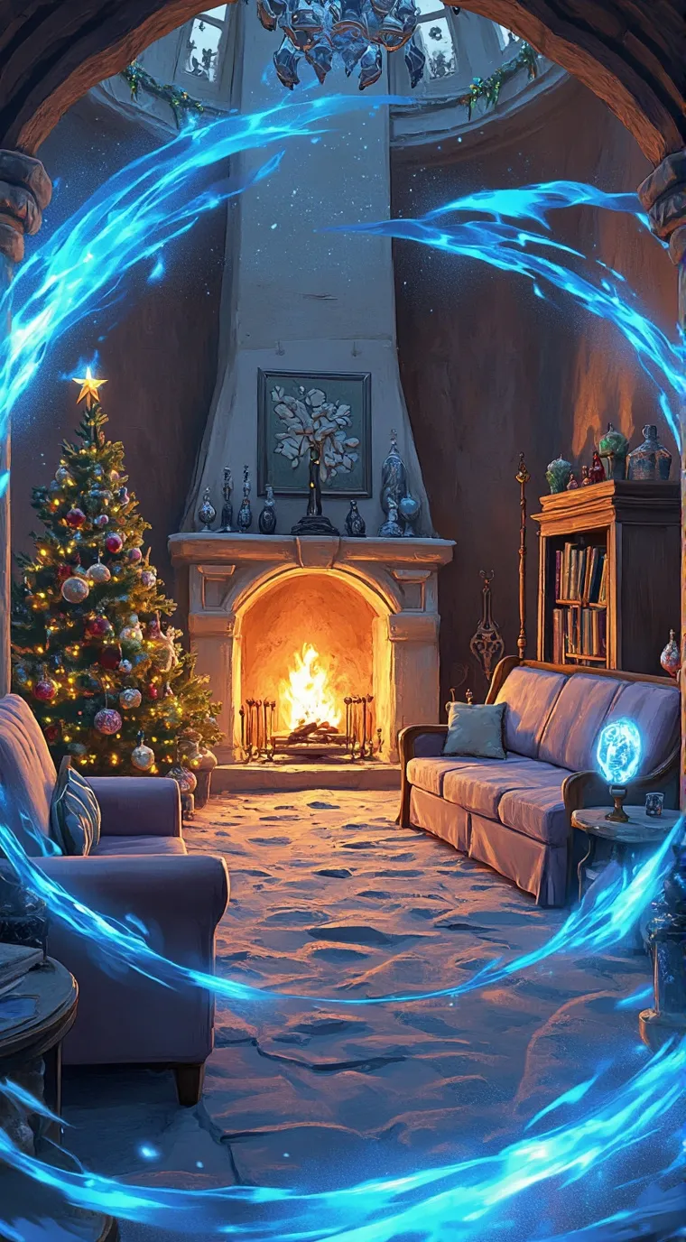 ai character: {>Mha Christmas<} background