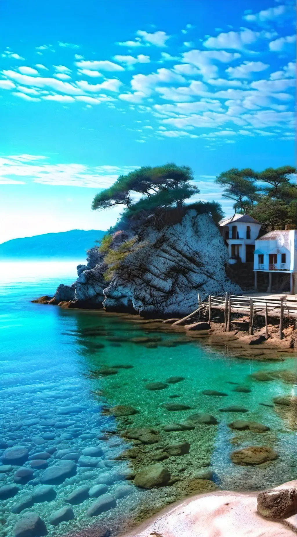 ai character: MHA beach background