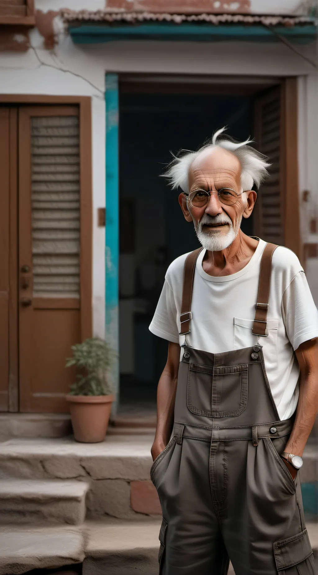 ai character: Crazy old man background