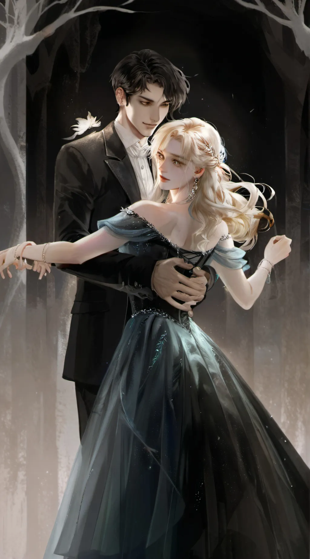 ai character: Prom Emily&james background