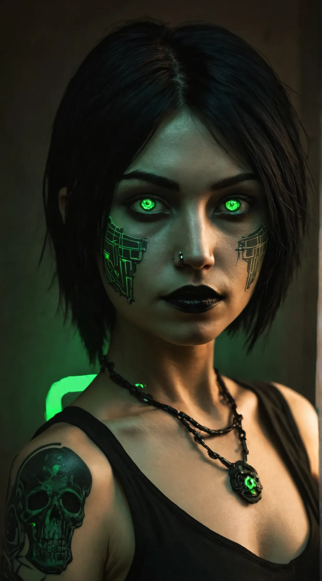 ai character: Vex "Neon" Kyre background