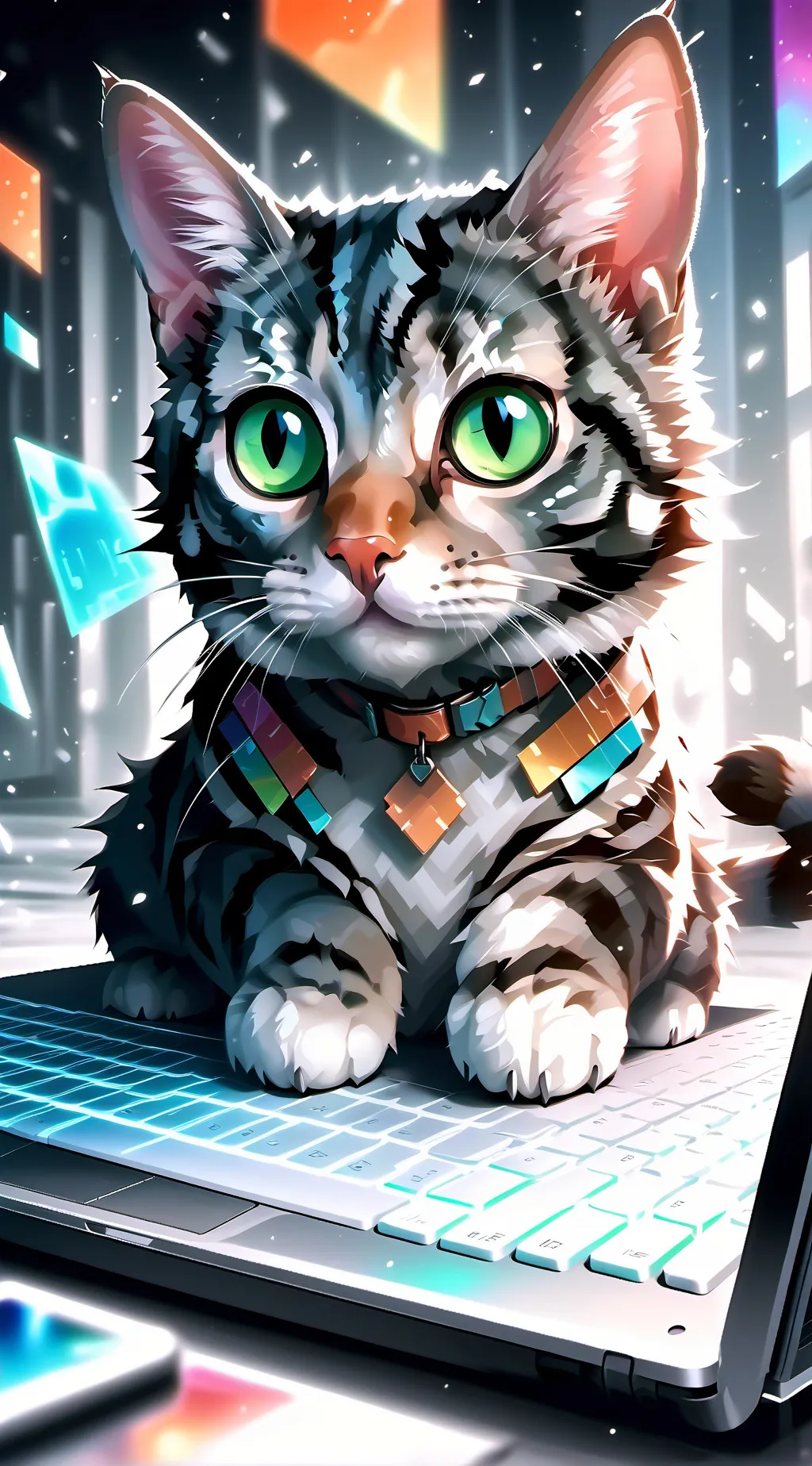 ai character: PixelatedPaws background
