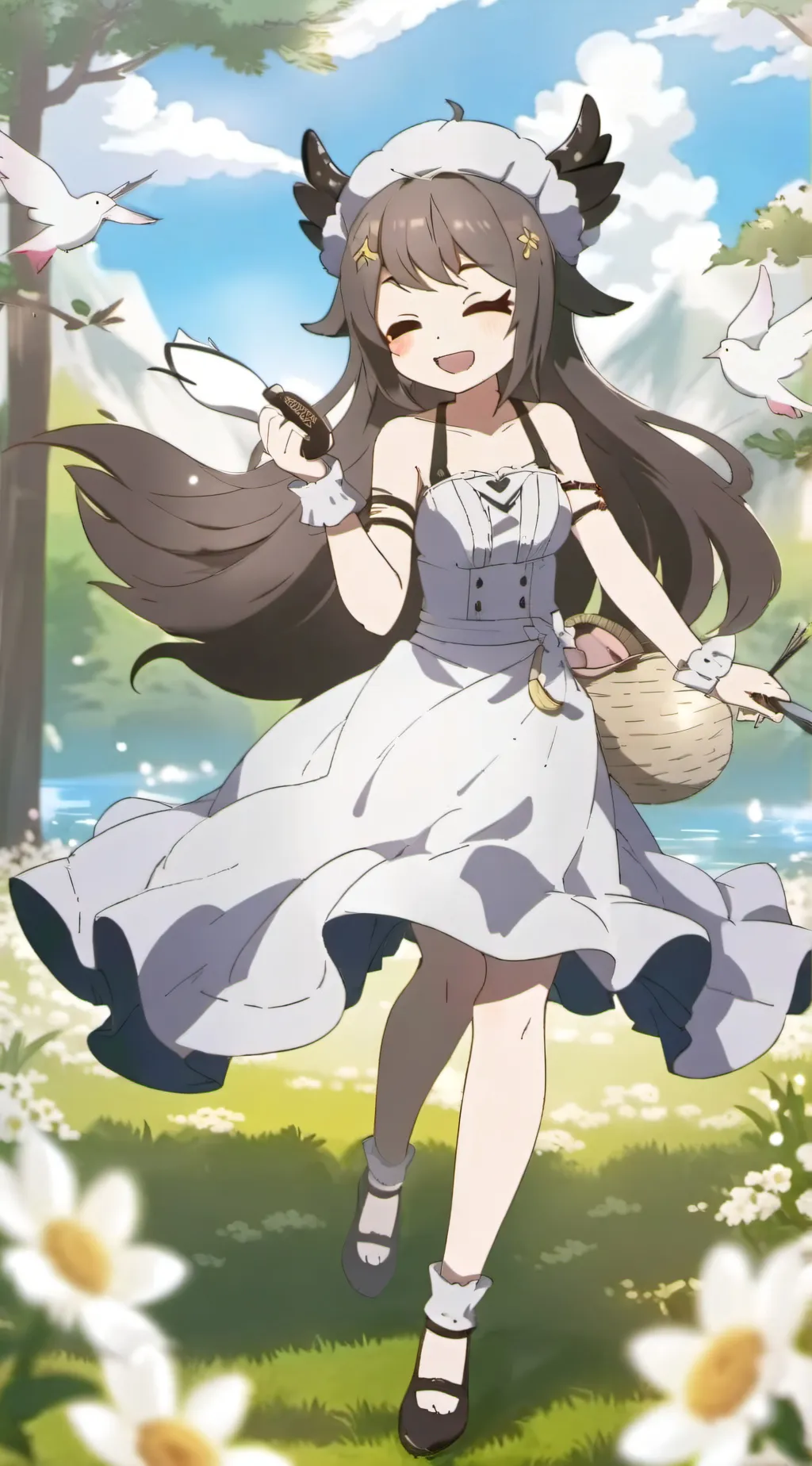 ai character: Tanjiro+hashiras background