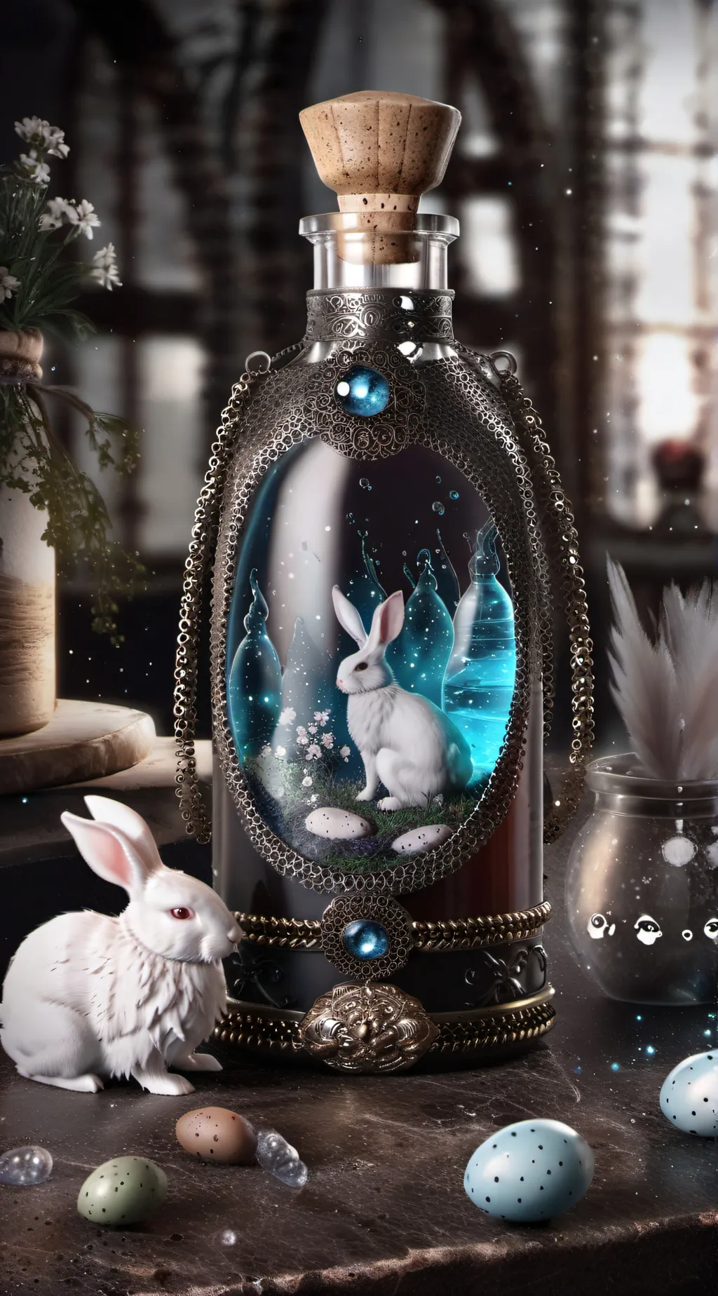 ai character: Easter Potion background