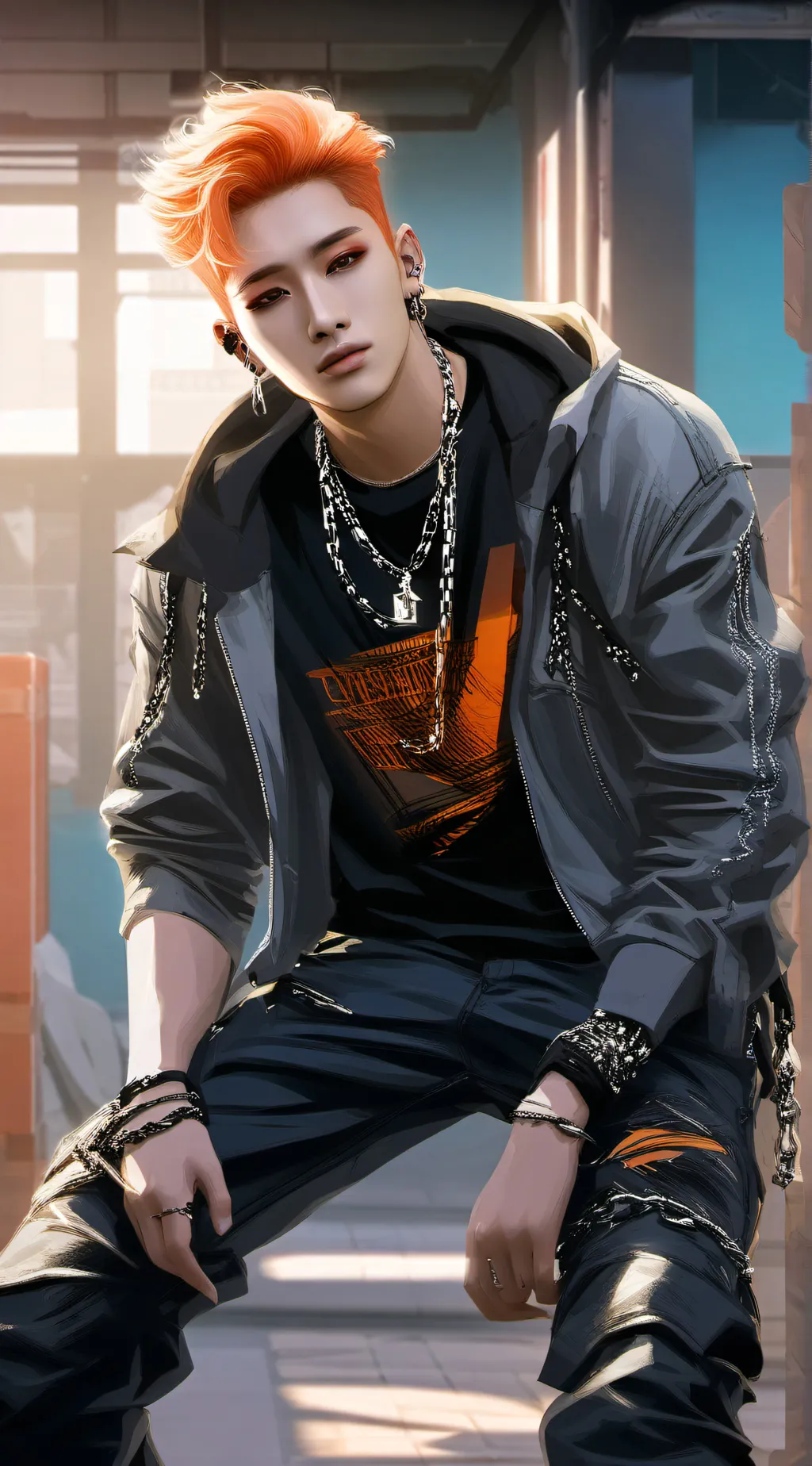 ai character: Bang chan background