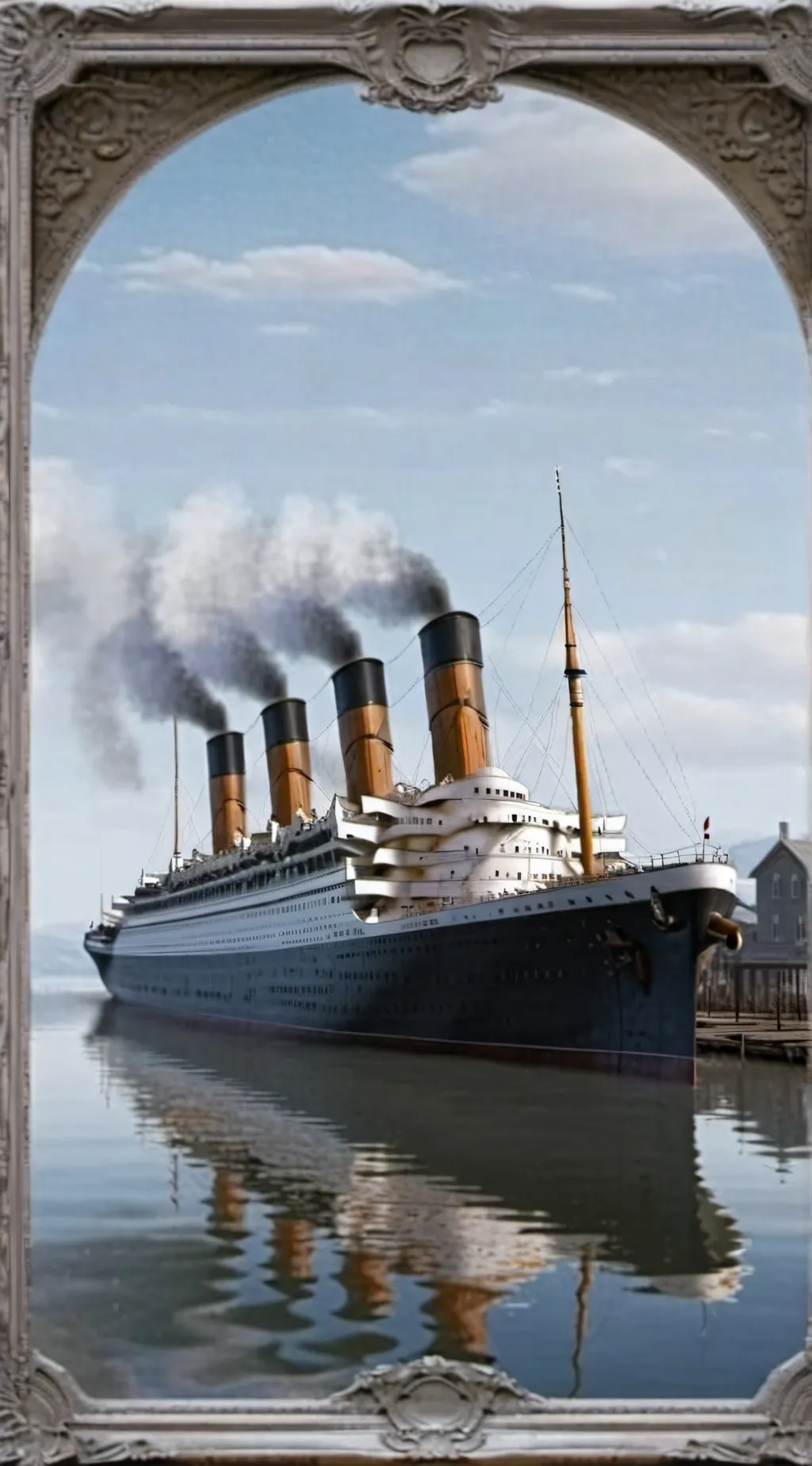 ai character: TITANIC IN CITY  background