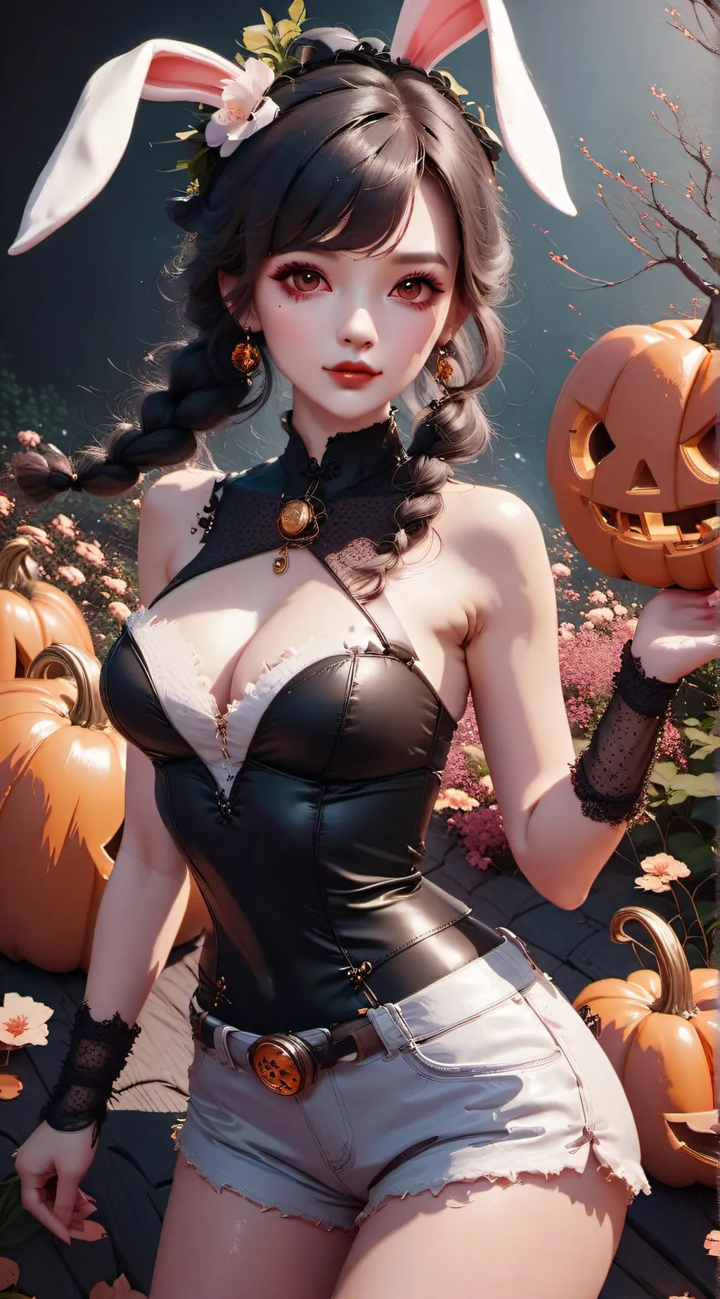 ai character: MHA Halloween  background