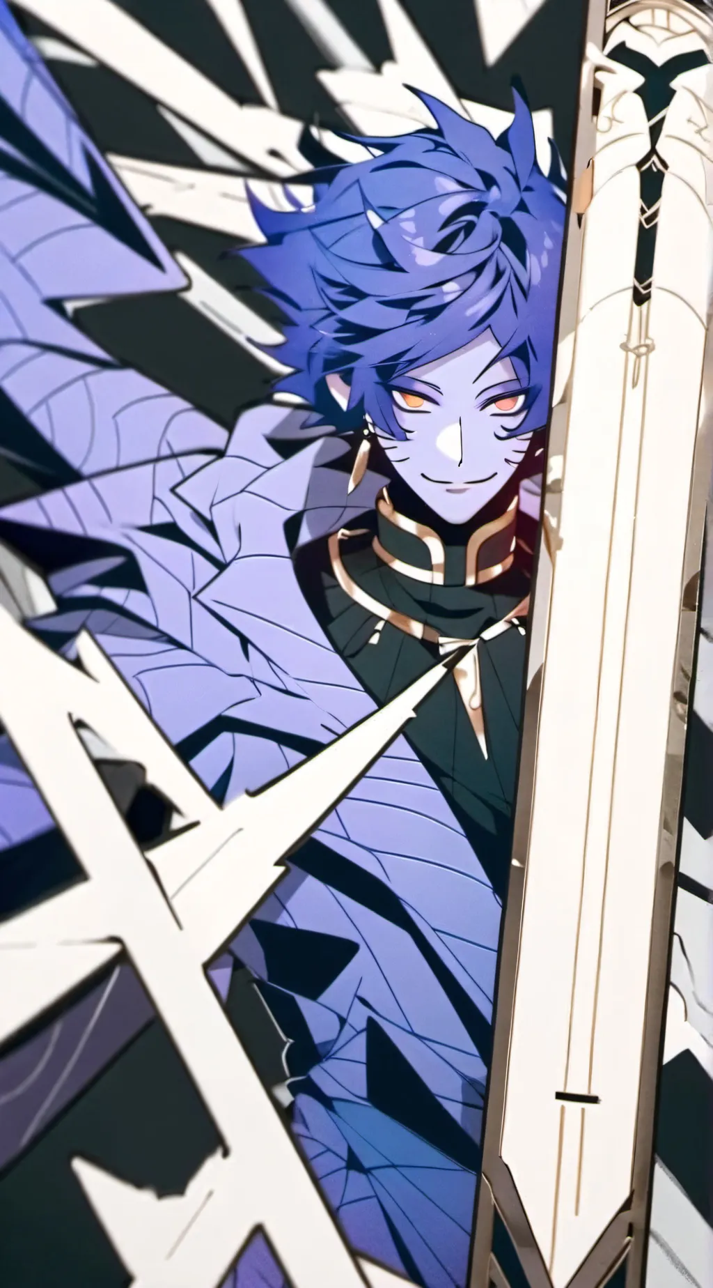 ai character: Kuroni Urushi background