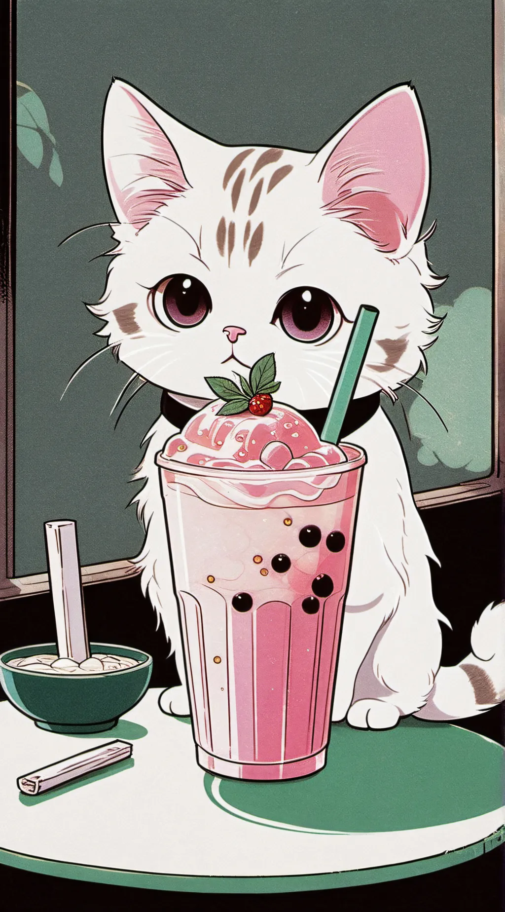 ai character: kitten background