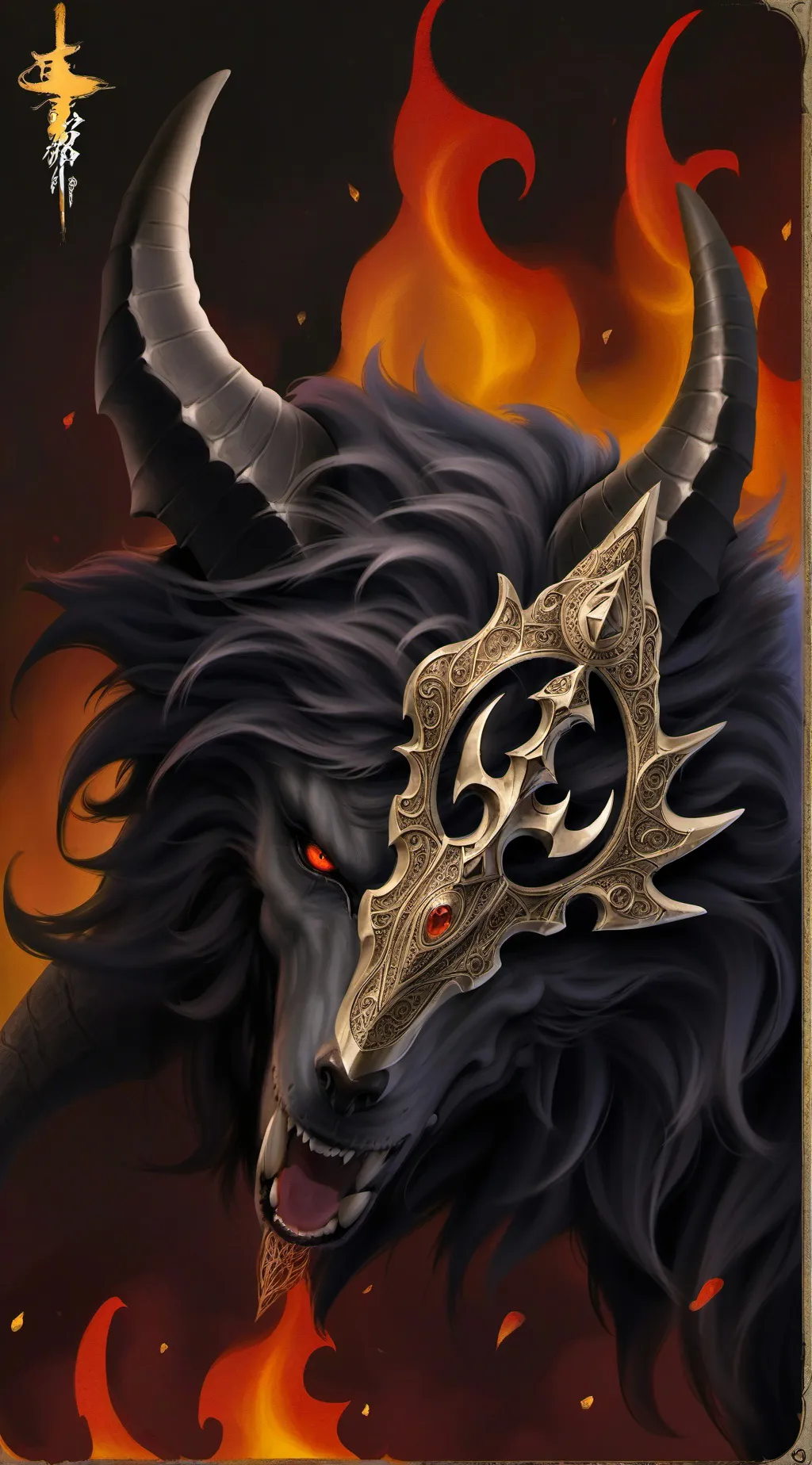ai character: demon dog background