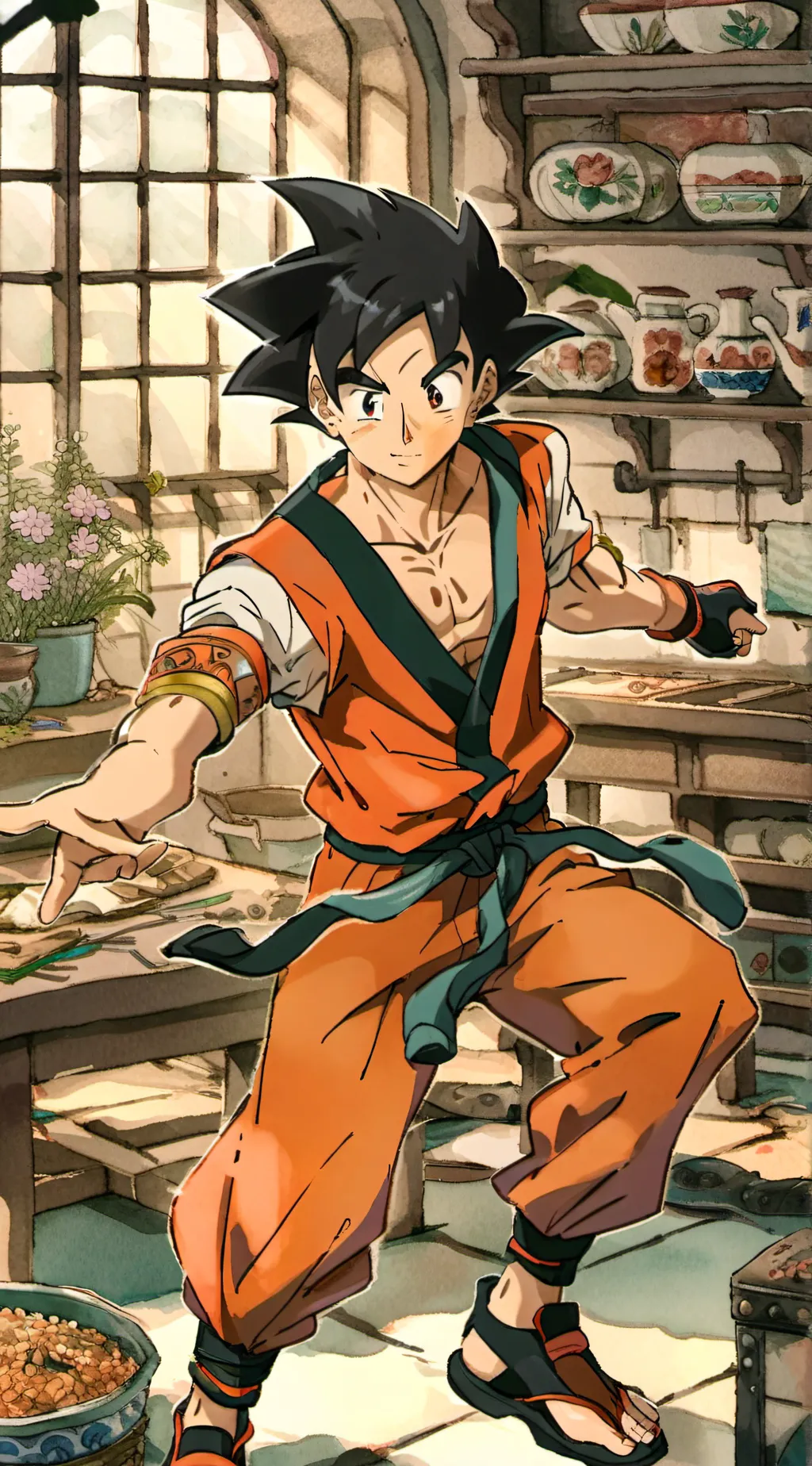 ai character: goku/kakarot background