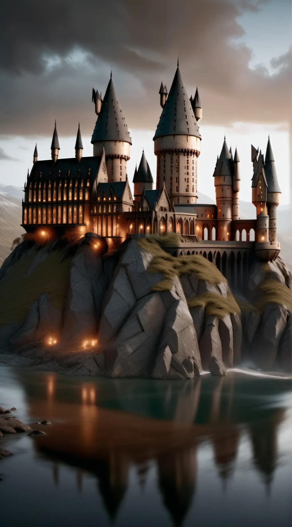ai character: Hogwarts kitten background
