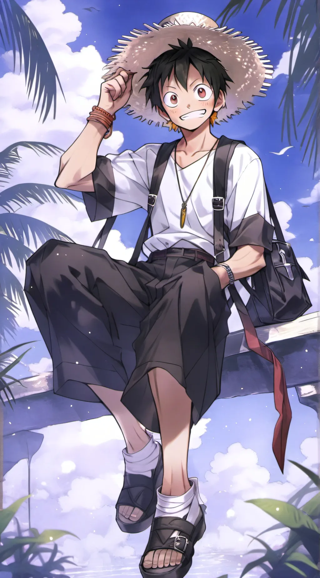ai character: Luffy background