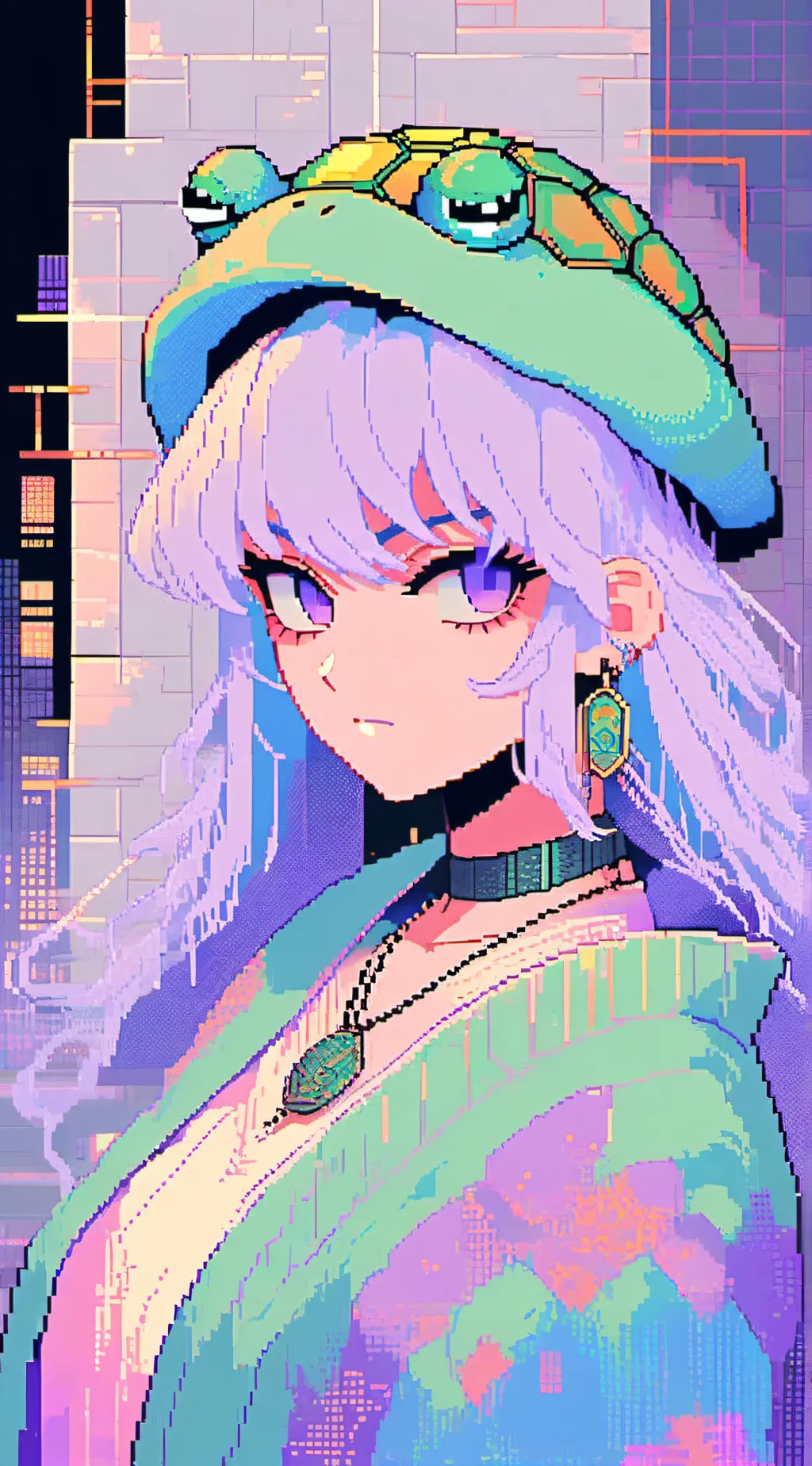 ai character: ninja turtles  background