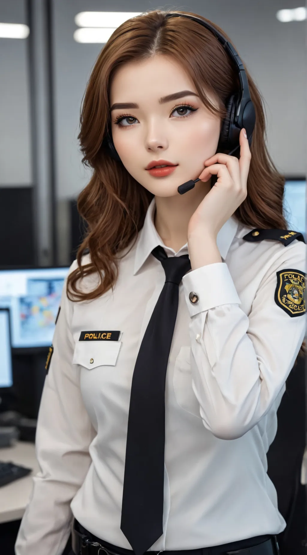 ai character: Mia Police Command background