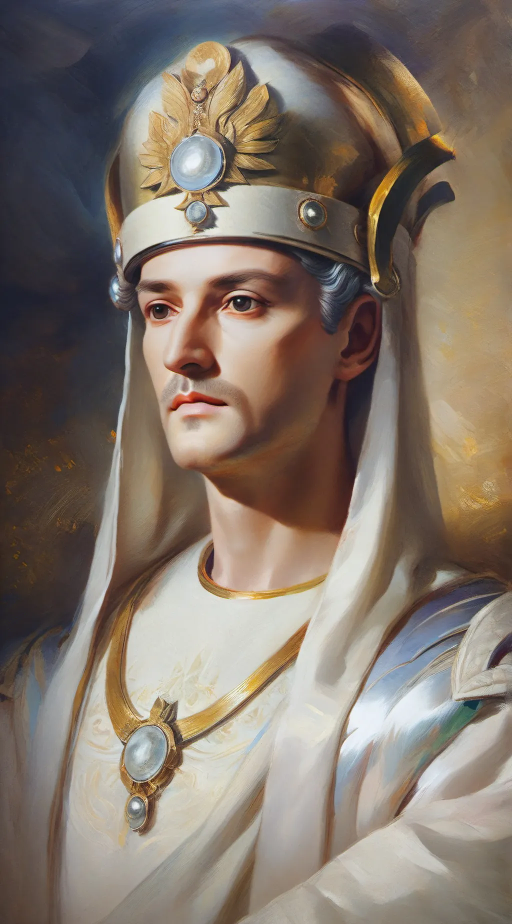 ai character: pope Leo  background