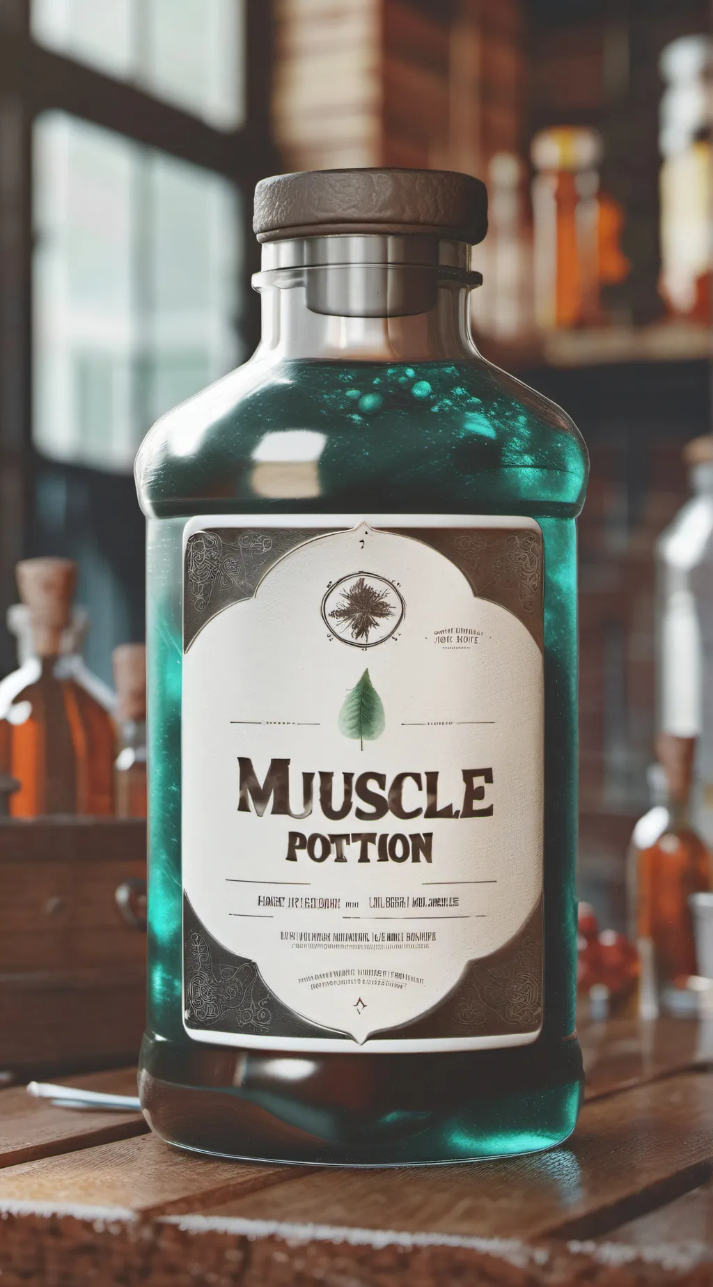 ai character: Furry MusclePotion background