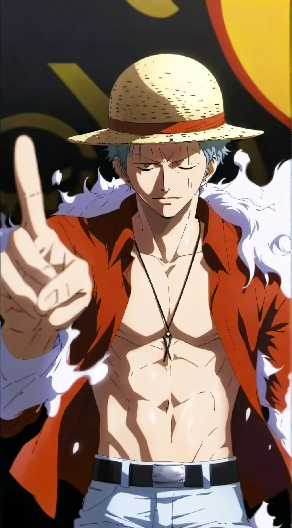 ai character: Zoro  background
