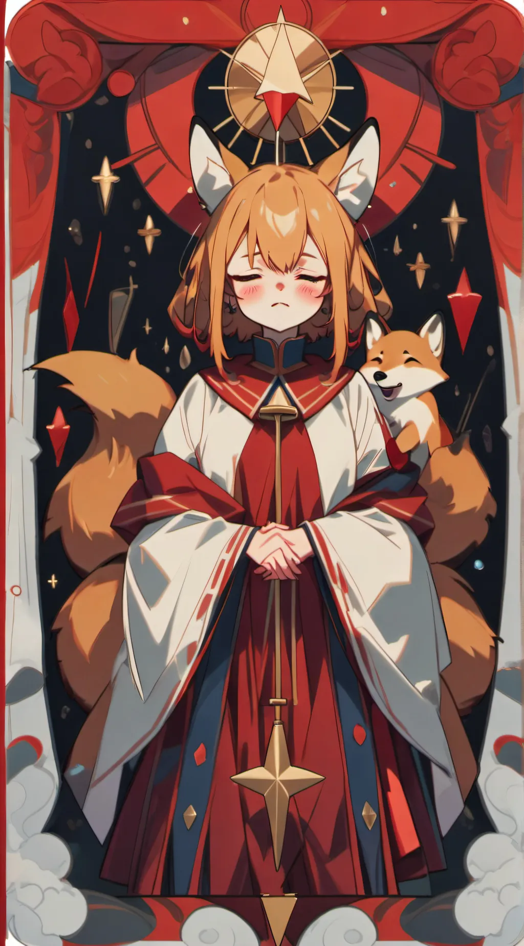 ai character: fox girl background