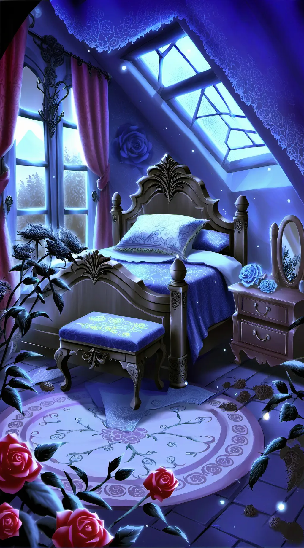 ai character: hh night time background