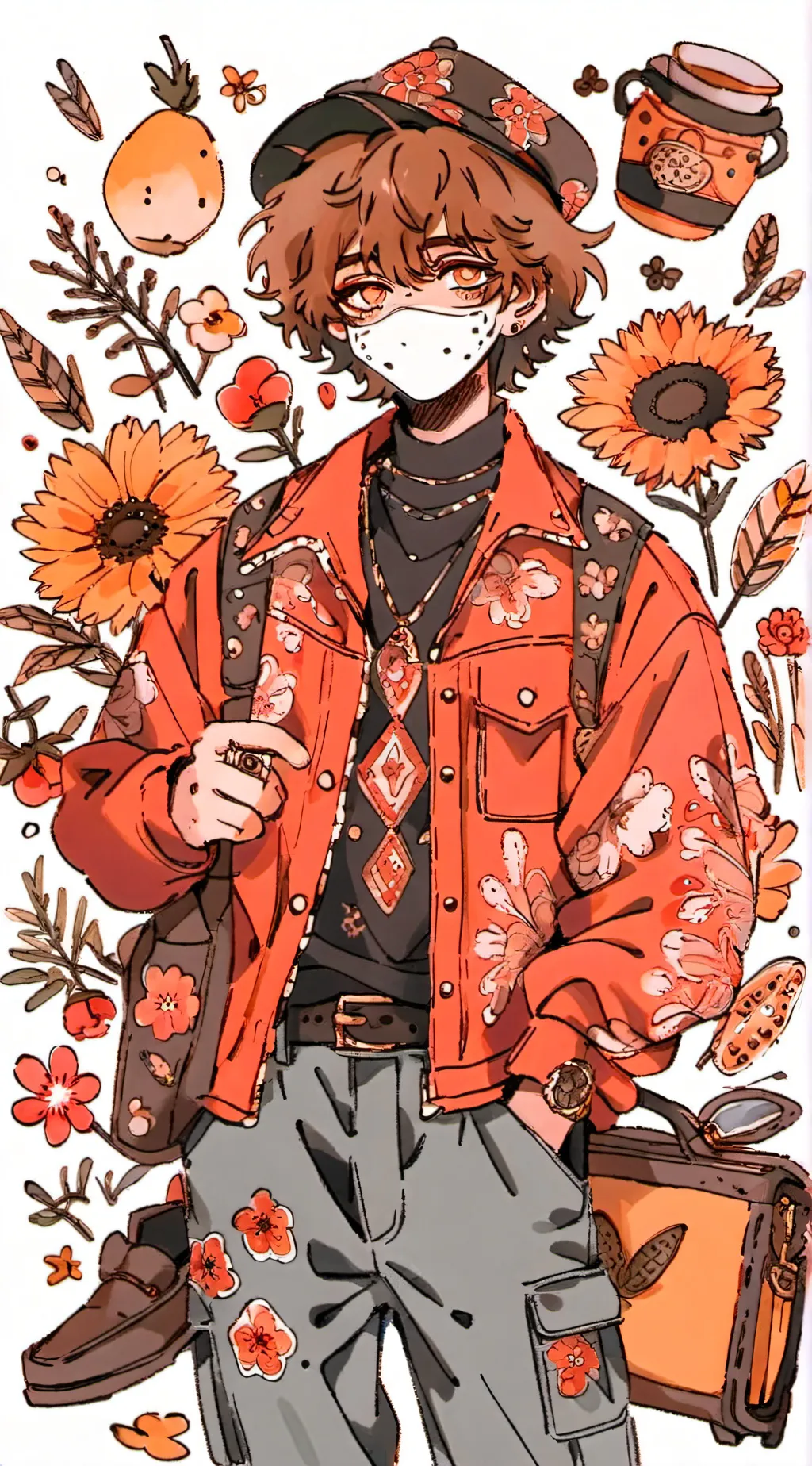 ai character: coffee shop background