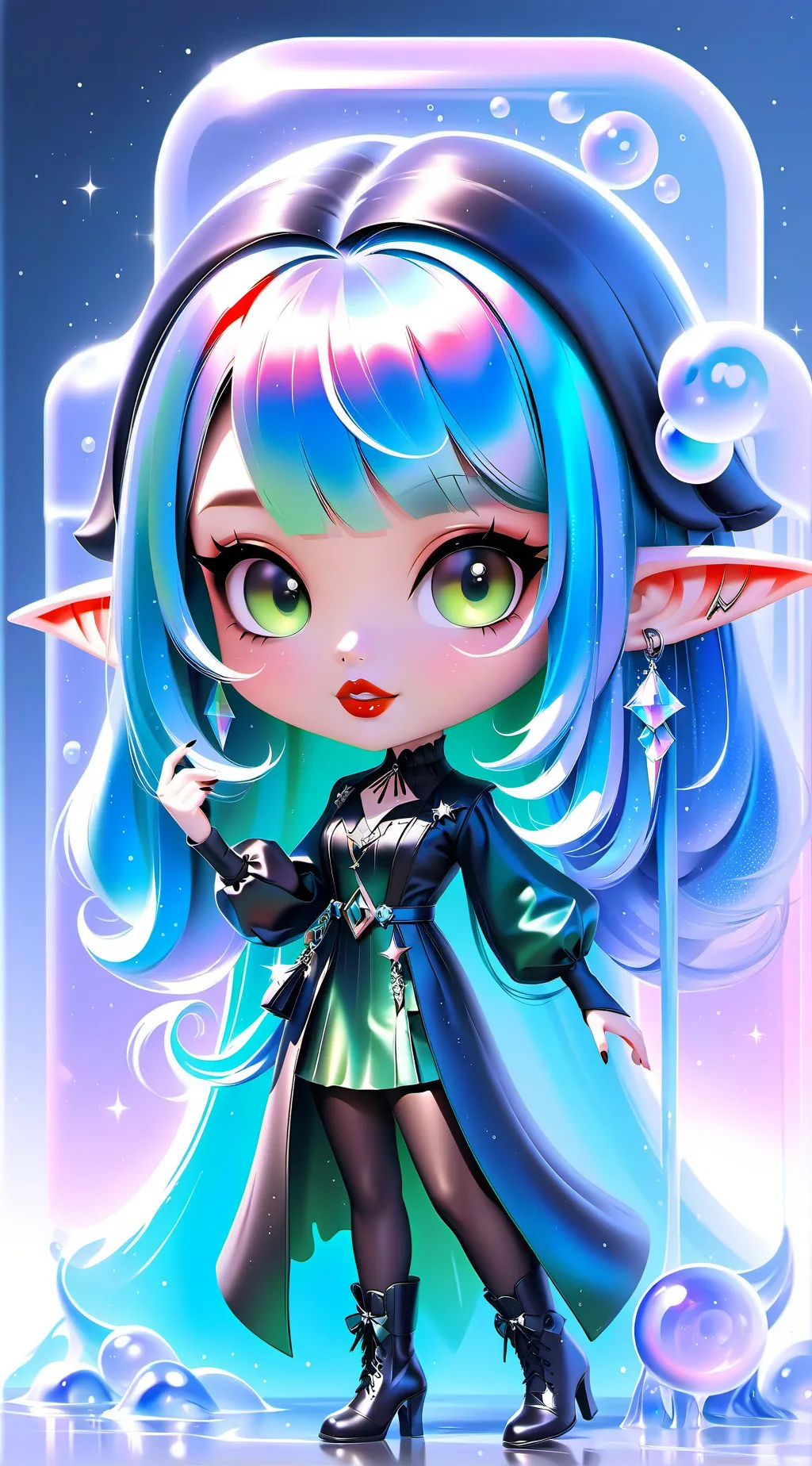 ai character: Lipstick girl background