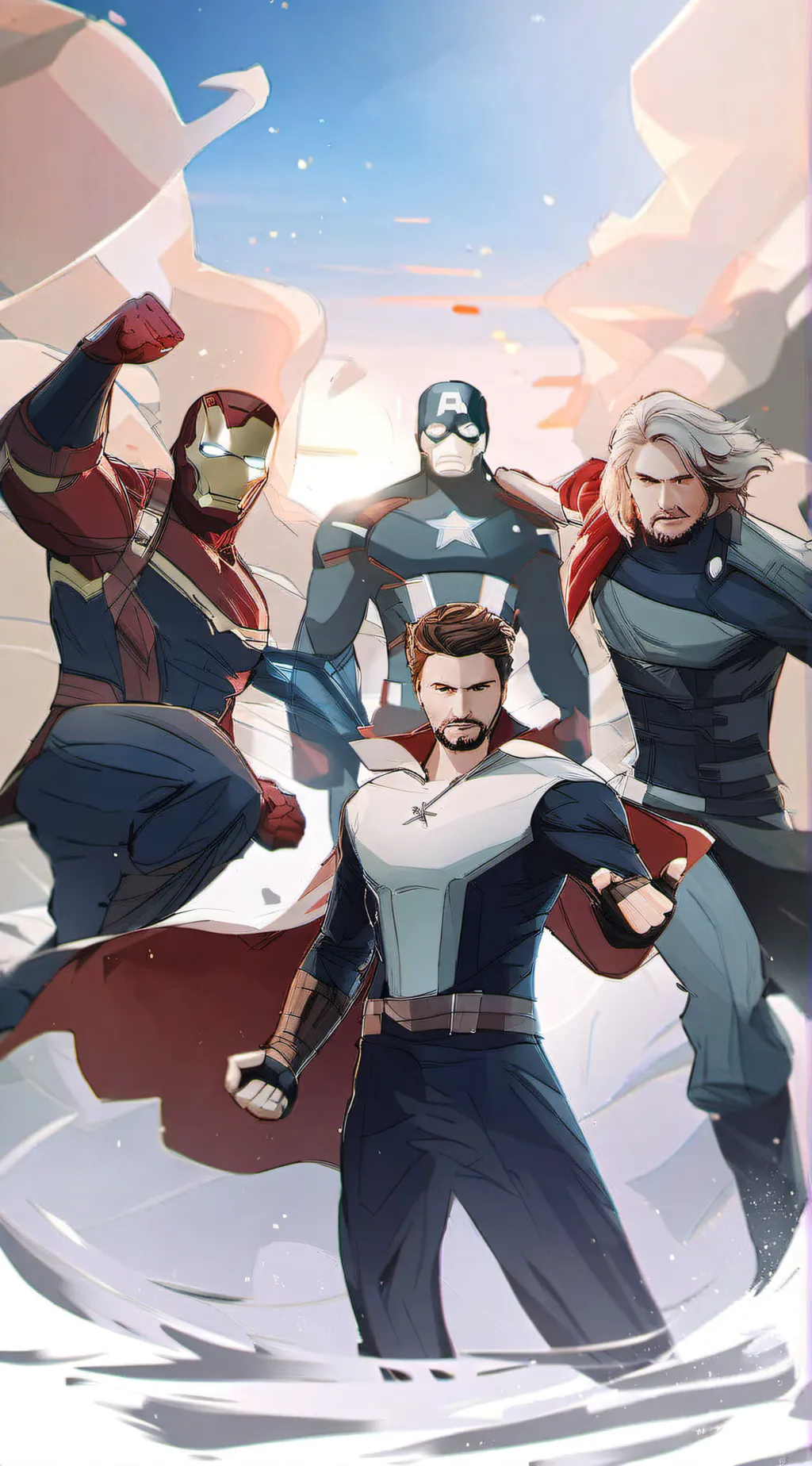 ai character: avengers wierd background